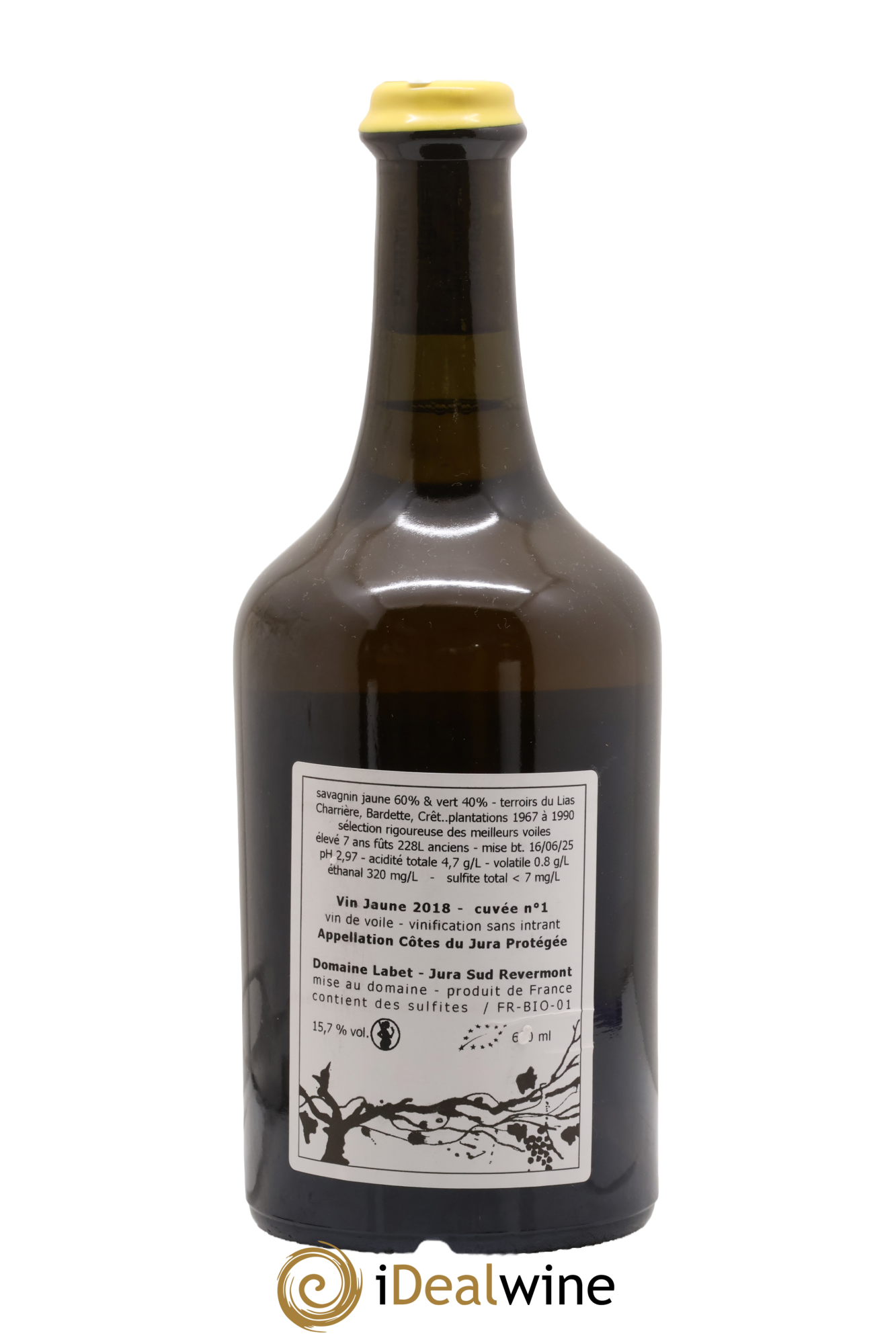 Côtes du Jura Côtes du Jura Vin Jaune Cuvée N°1 Labet (Domaine) 2018 - Lot of 1 Clavelin - 1
