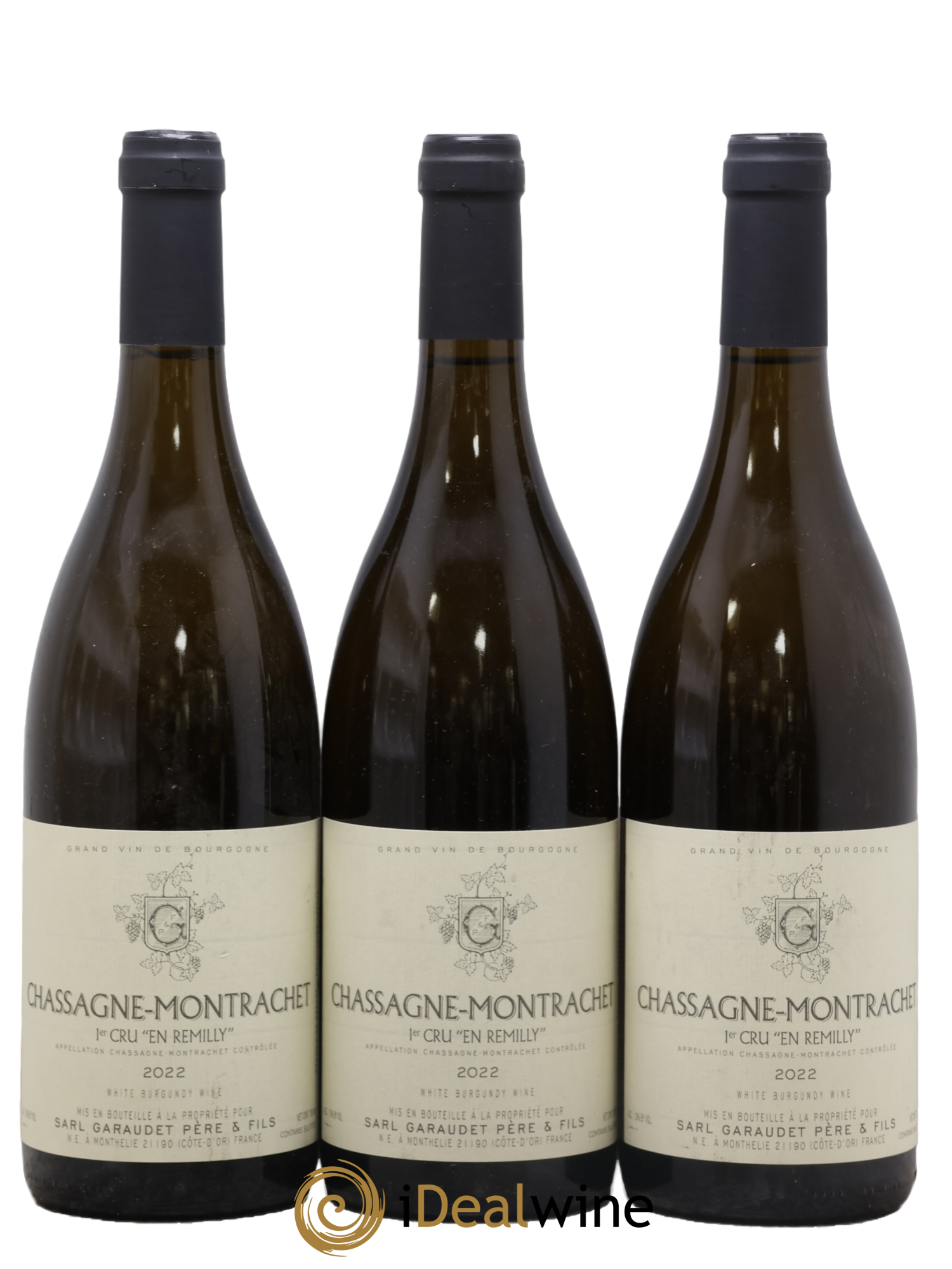 Chassagne-Montrachet 1er Cru en Remilly Paul Garaudet 2022 - Posten von 3 Flaschen - 0