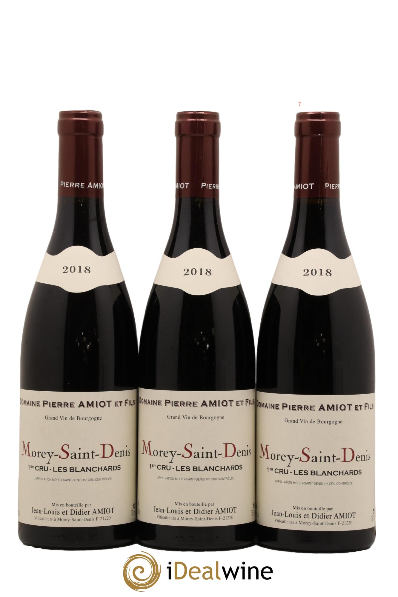 Morey-Saint-Denis 1er Cru Les Blanchards Domaine Amiot Pere Et Fils 2018 - Lot de 3 bouteilles - 0