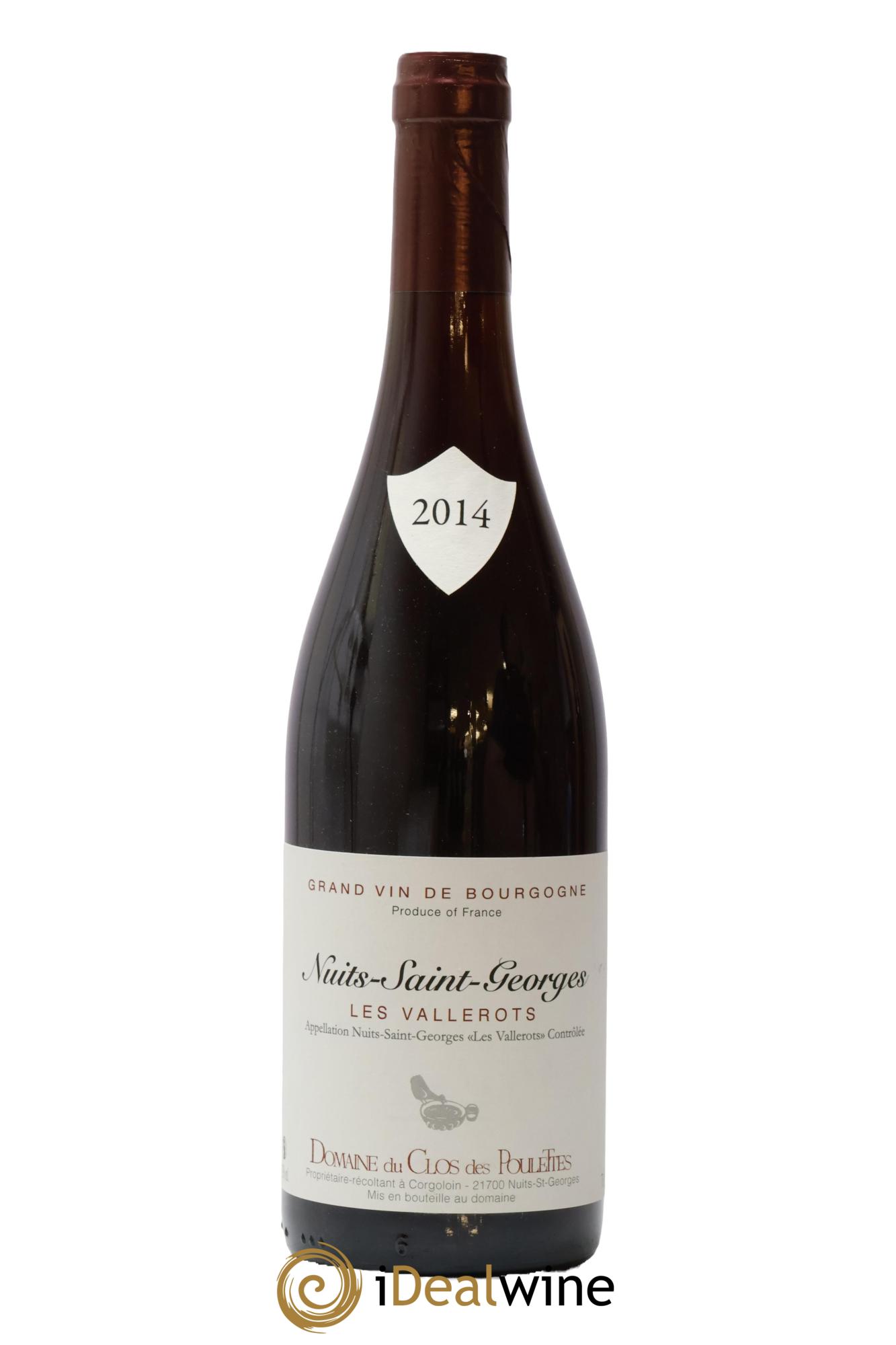 Nuits-Saint-Georges Les Vallerots Clos des Poulettes 2014 - Posten von 1 Flasche - 0