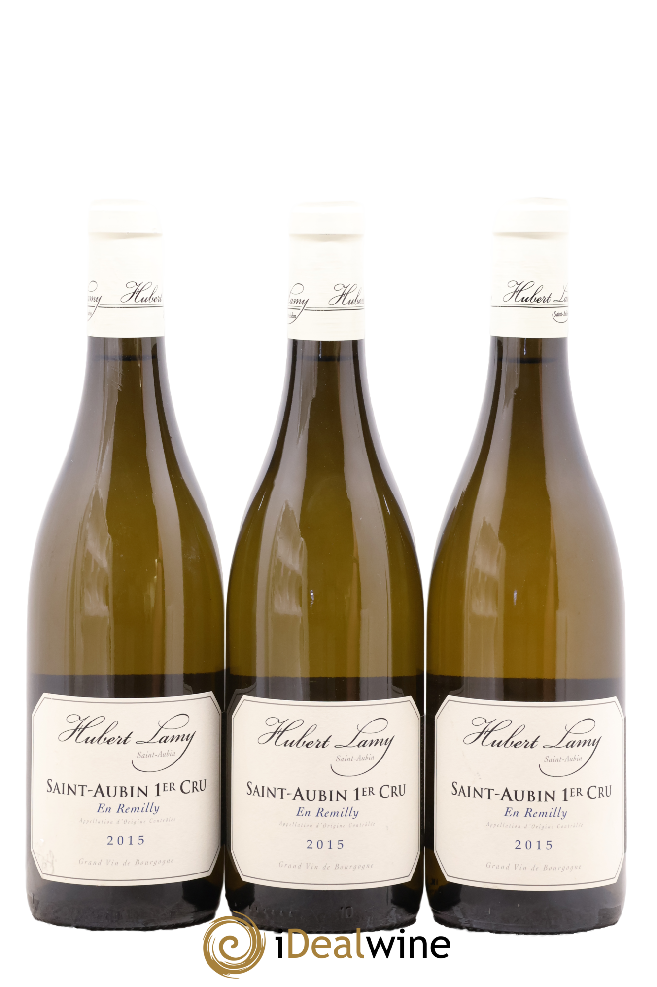 Saint-Aubin 1er Cru En Rémilly Hubert Lamy 2015 - Lot de 3 bouteilles - 0