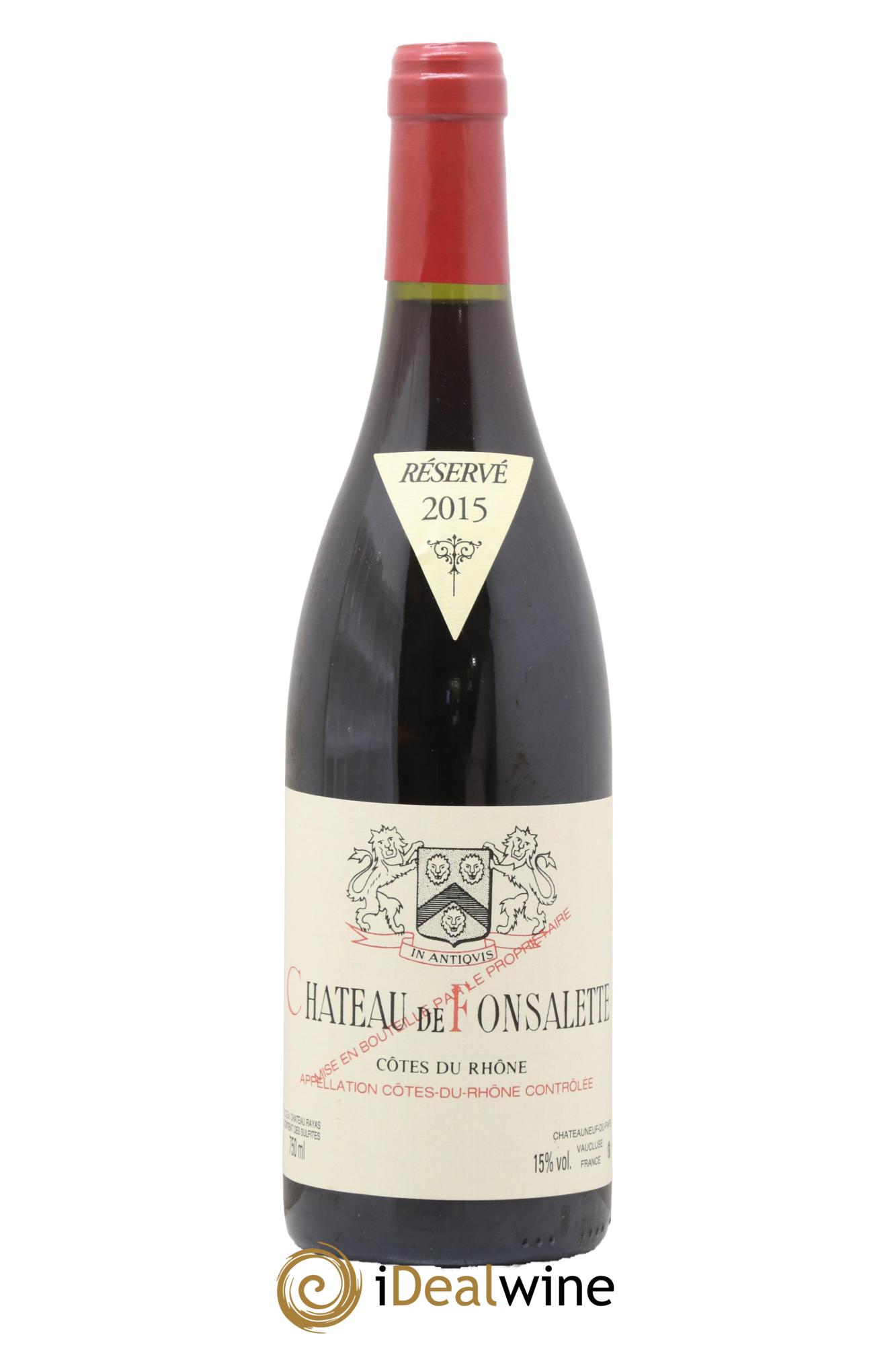 Côtes-du-Rhône Château de Fonsalette Emmanuel Reynaud 2015 - Lot de 1 bouteille - 0