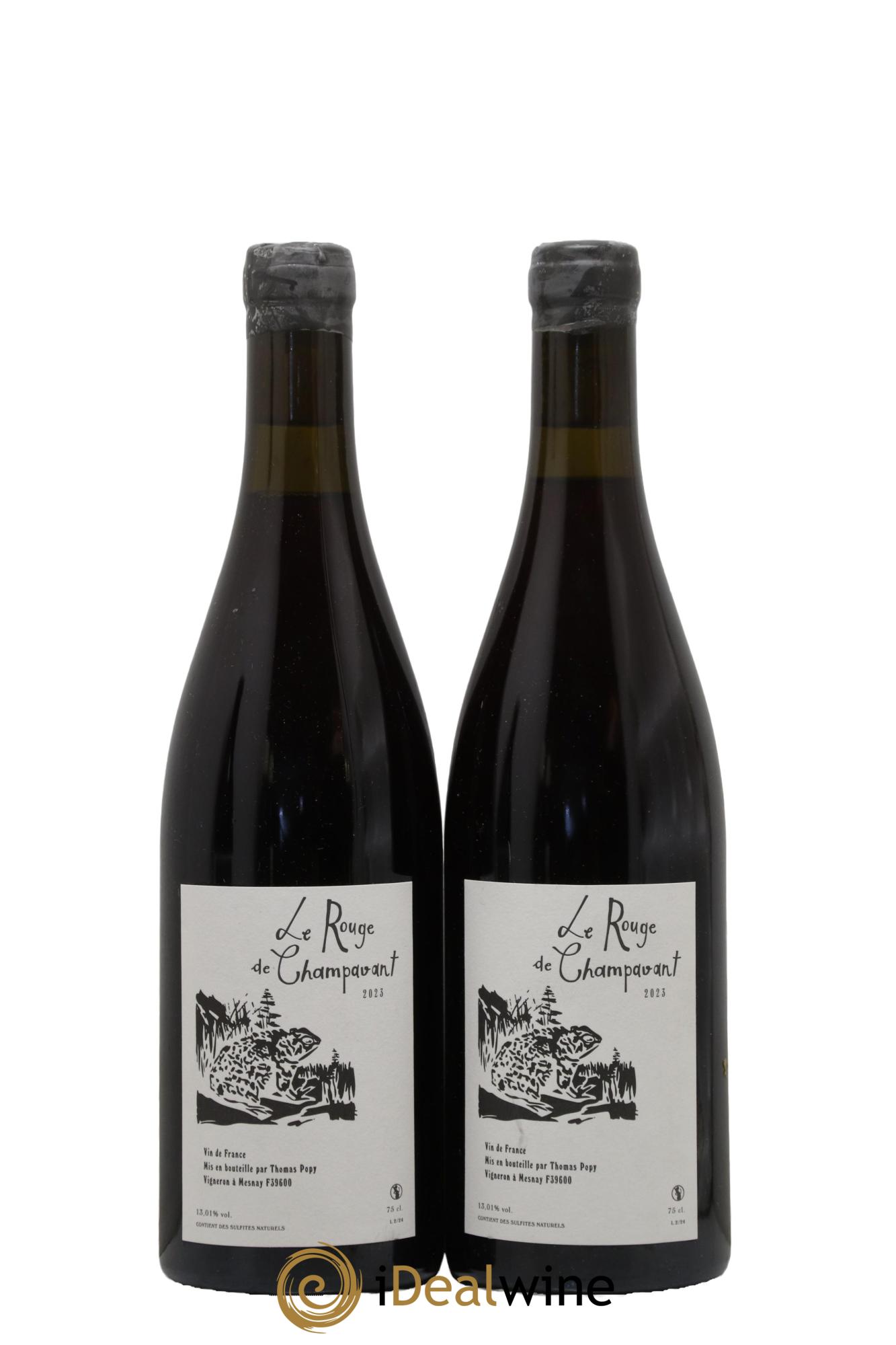 Vin de France Le Rouge de Champavant Thomas Popy 2023 - Lot de 2 bouteilles - 0