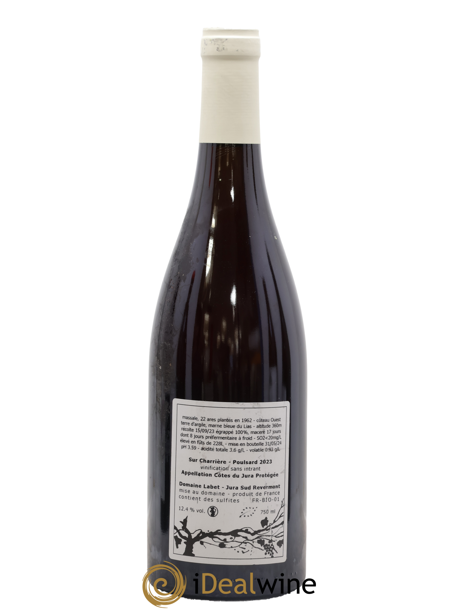 Côtes du Jura Poulsard Sur Charrière Romain - Julien - Charline Labet 2023 - Lot de 1 bouteille - 1