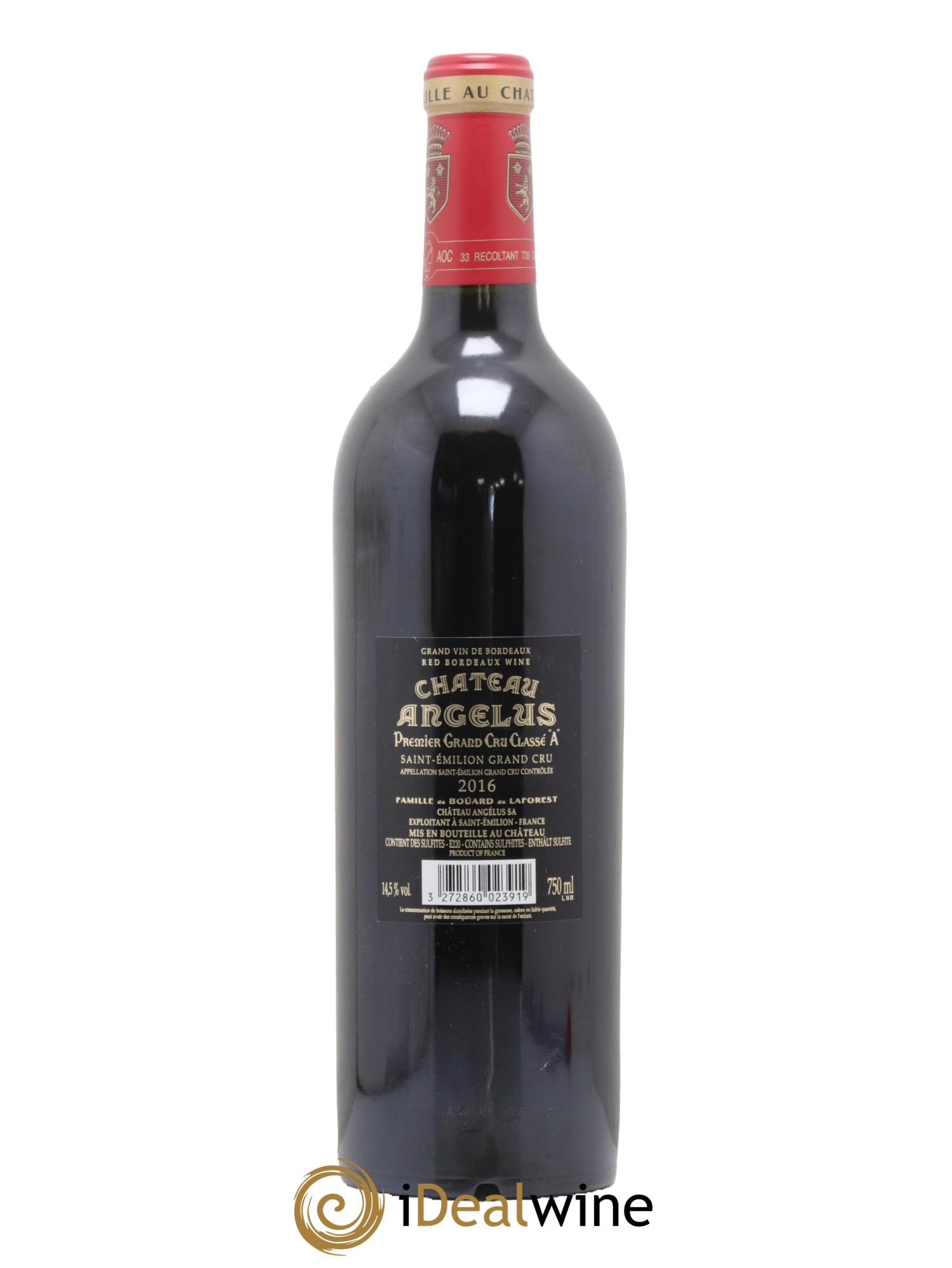 Château Angélus 1er Grand Cru Classé A 2016 - Lotto di 1 bottiglia - 1