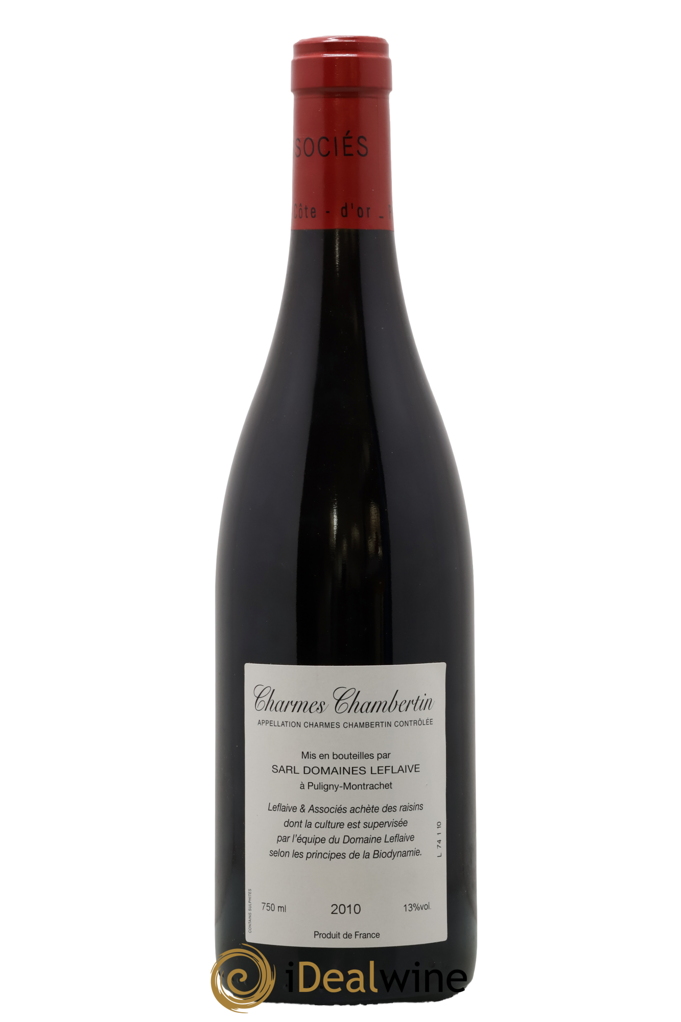 Charmes-Chambertin Grand Cru Leflaive & Associés 2010 - Lot de 1 bouteille - 1