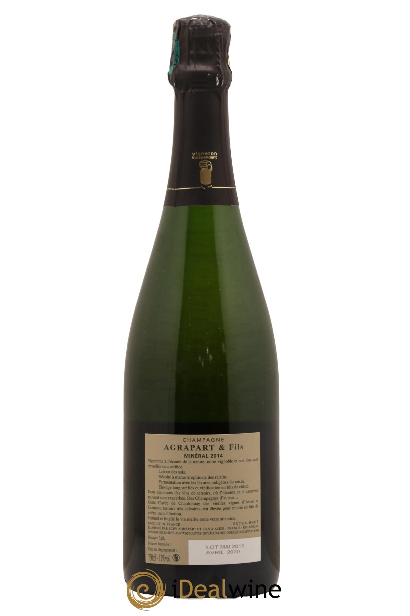 Minéral Blanc de Blancs Extra-Brut Agrapart & Fils 2014 - Lot de 1 bouteille - 1