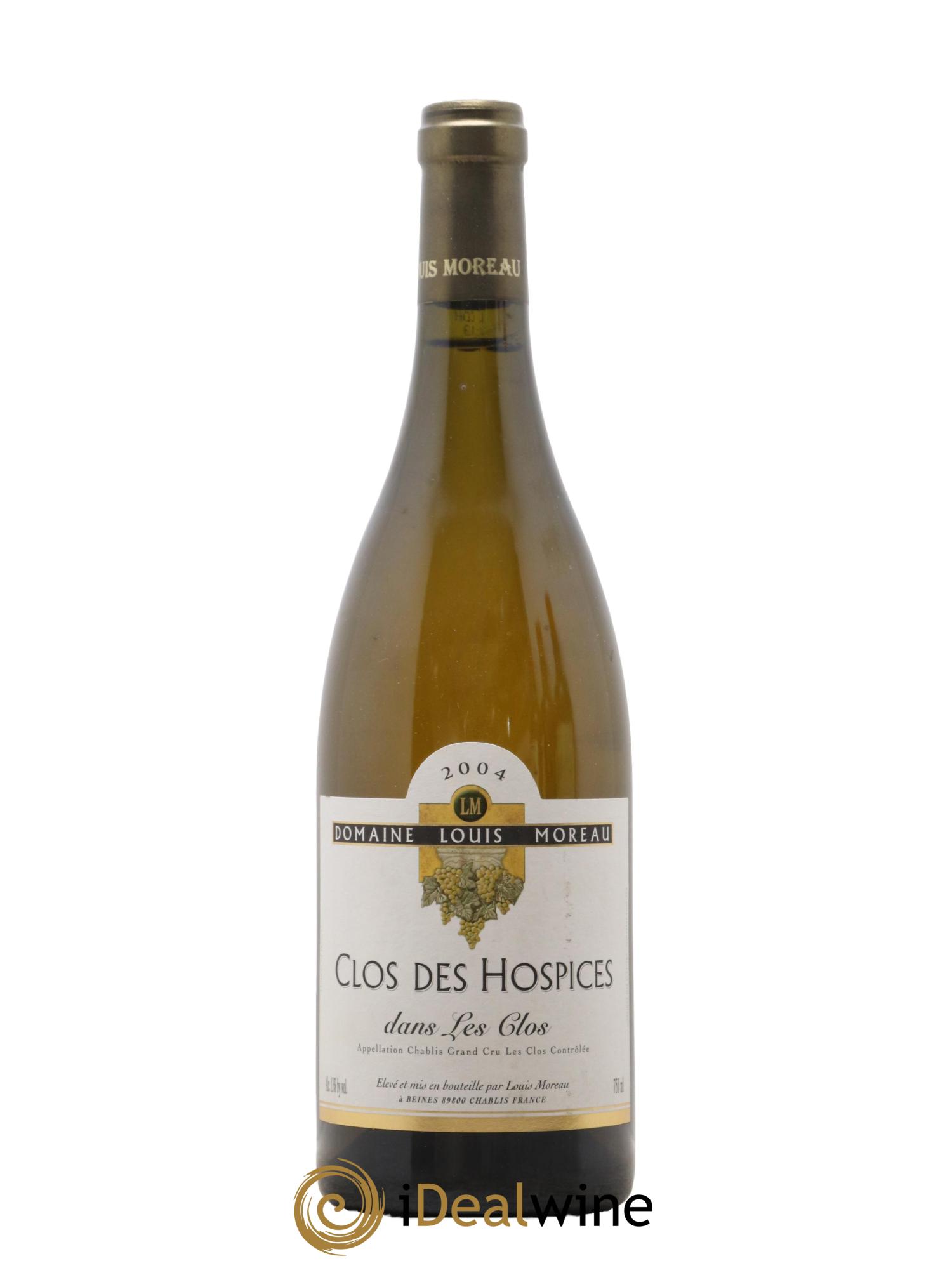 Chablis Grand Cru Les Clos Clos des Hospices Louis Moreau 2004 - Lot de 1 bouteille - 0