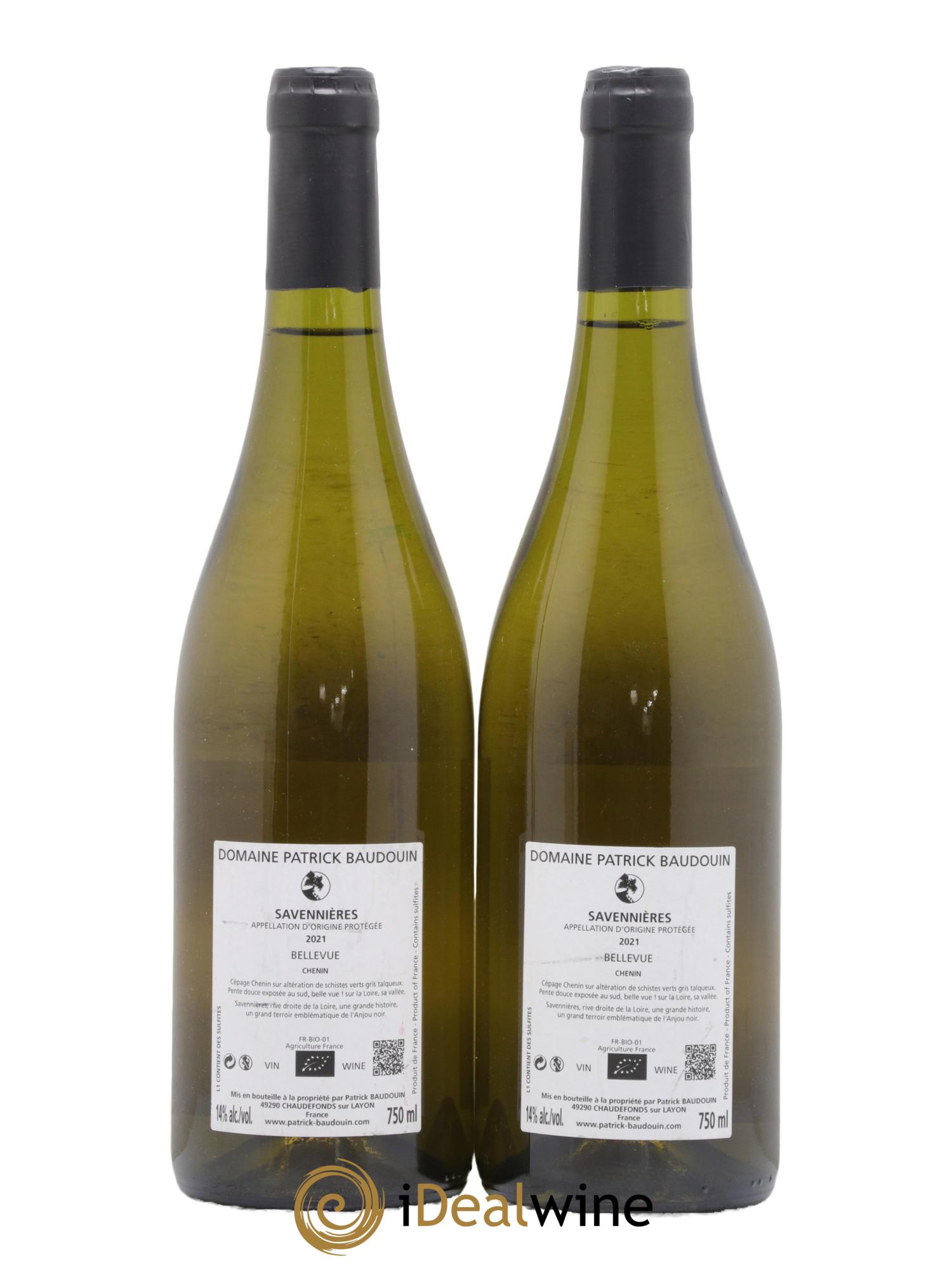 Savennières Bellevue Patrick Baudouin 2021 - Lot de 2 bouteilles - 1