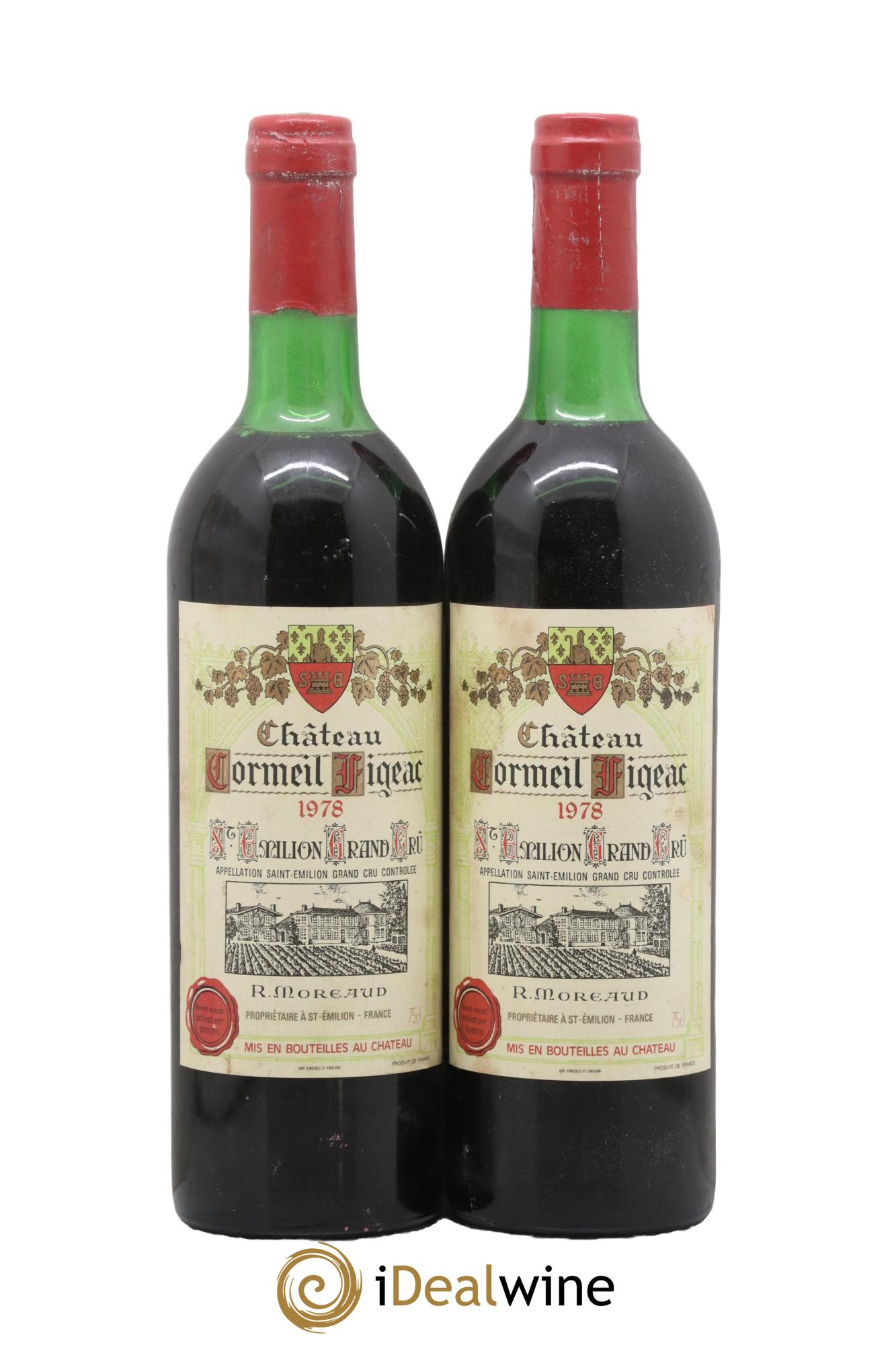 Château Cormeil Figeac 1978 - Lot de 2 bouteilles - 0
