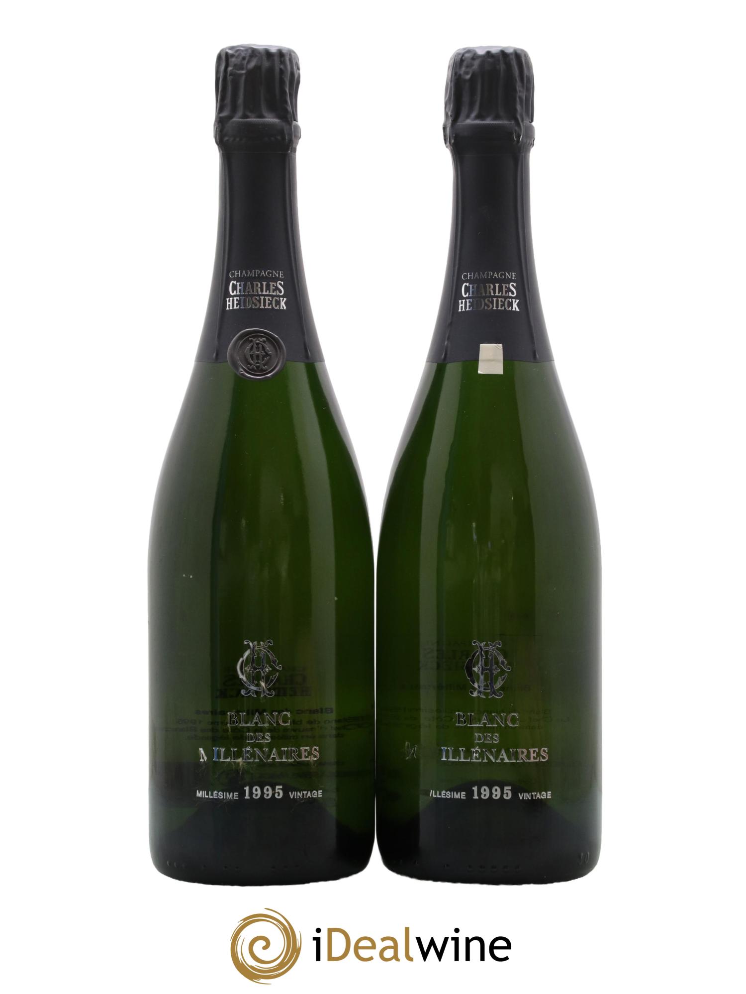 Blanc de Blancs Blanc des Millénaires Brut Charles Heidsieck 1995 - Lot de 2 bouteilles - 0