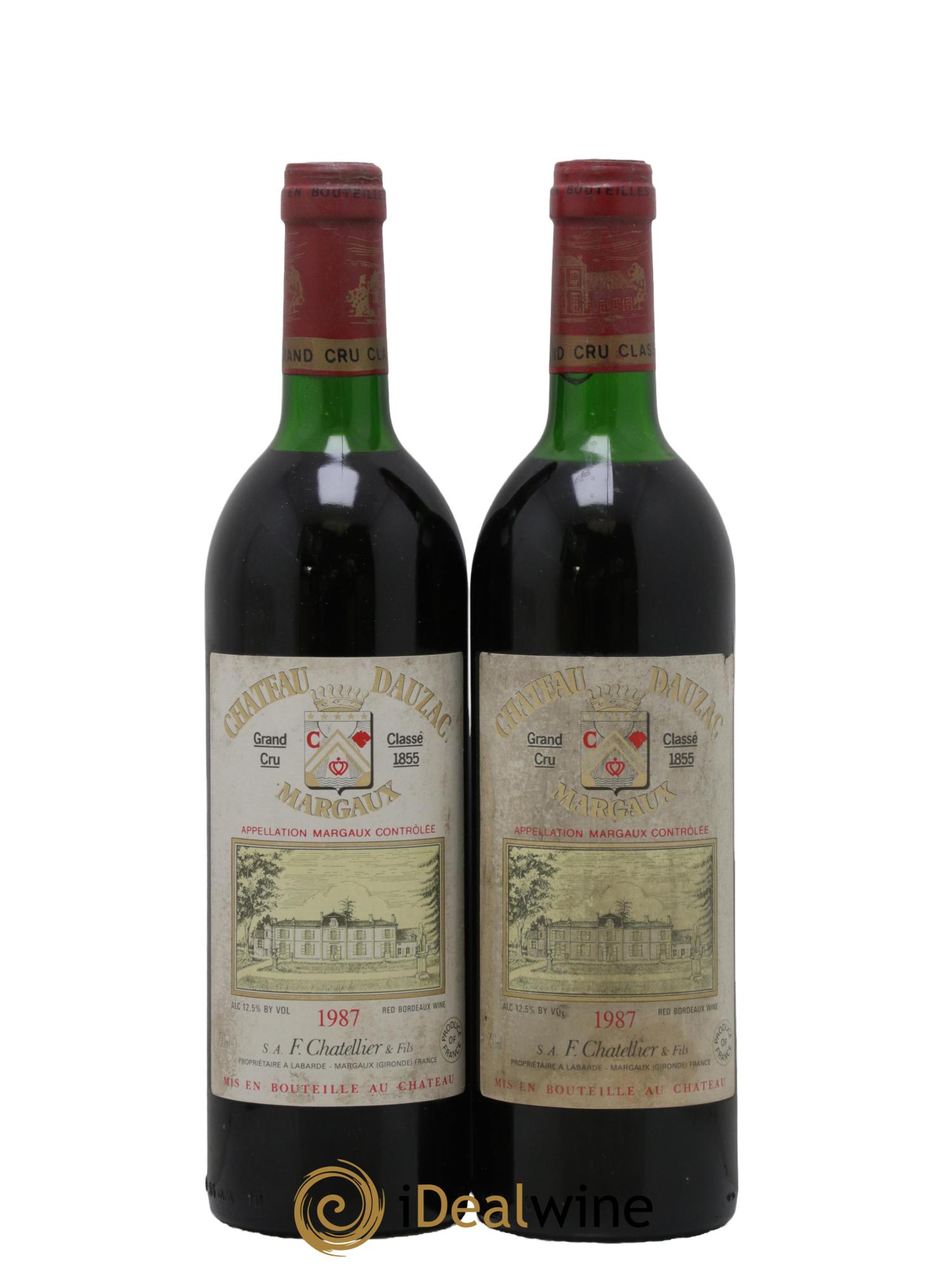 Château Dauzac 5ème Grand Cru Classé 1987 - Lot de 2 bouteilles - 0