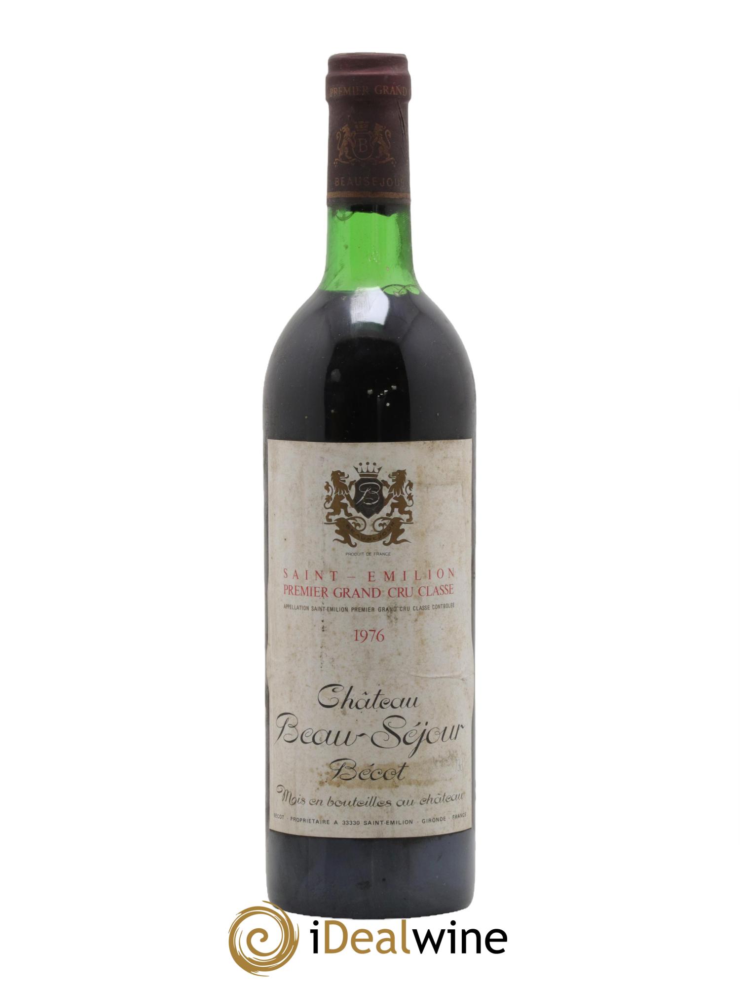 Château Beau-Séjour Bécot 1er Grand Cru Classé B 1976 - Lot de 1 bouteille - 0