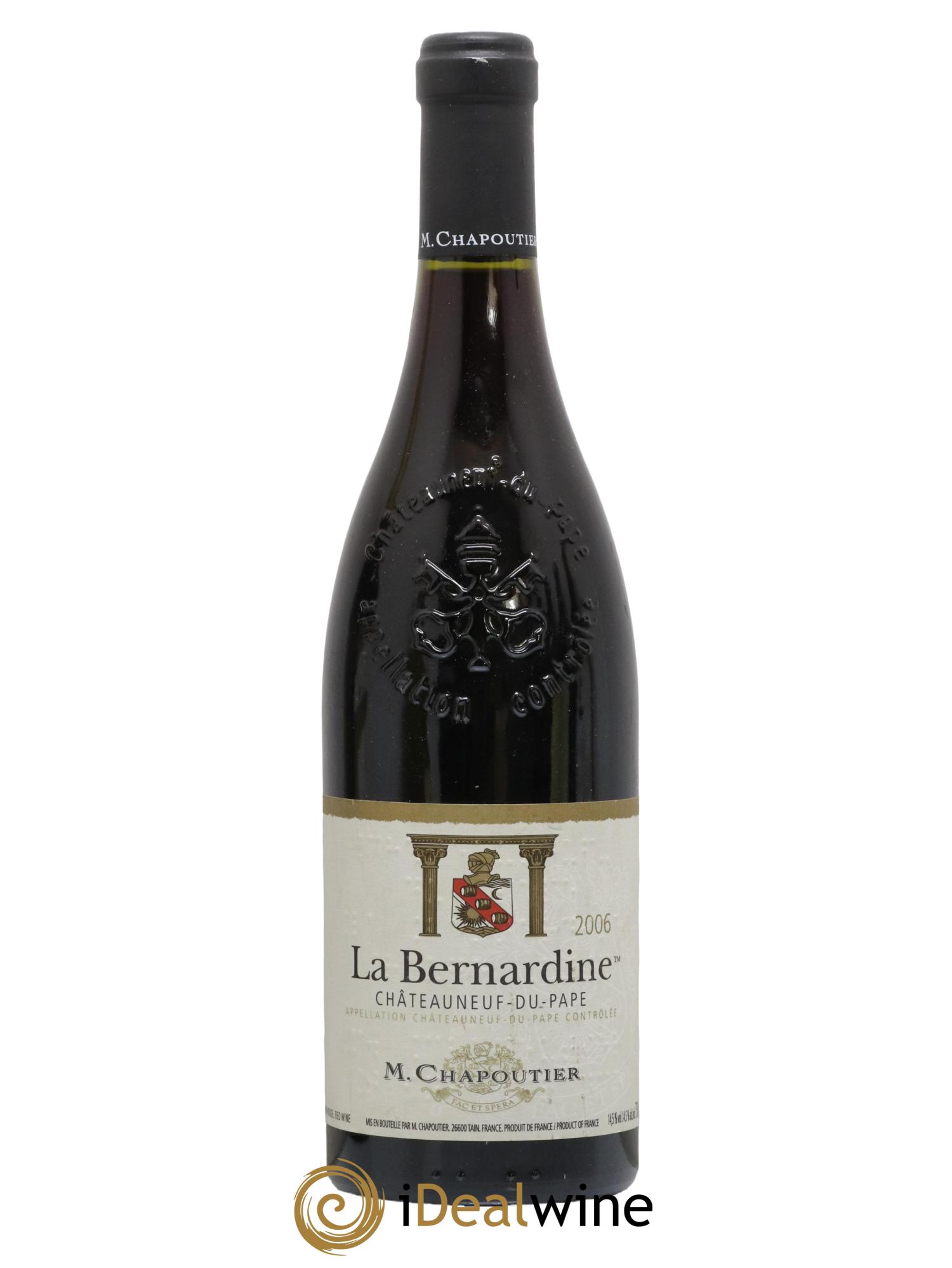 Châteauneuf-du-Pape La Bernardine Chapoutier 2006 - Lot de 1 bouteille - 0