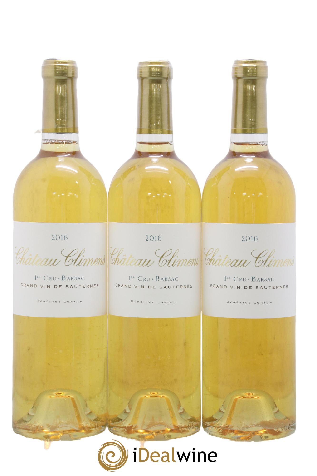 Château Climens 1er Grand Cru Classé 2016 - Lot of 3 bottles - 0