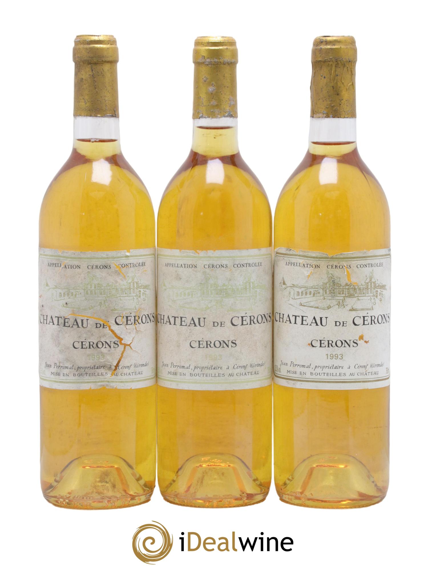 Cérons Château de Cérons 1993 - Lotto di 3 bottiglie - 0