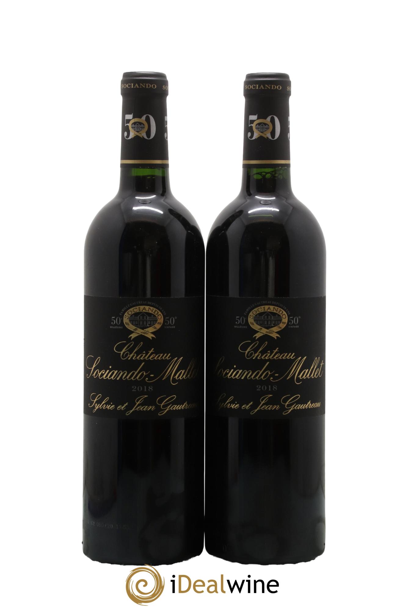 Château Sociando Mallet 2018 - Lot de 2 bouteilles - 0