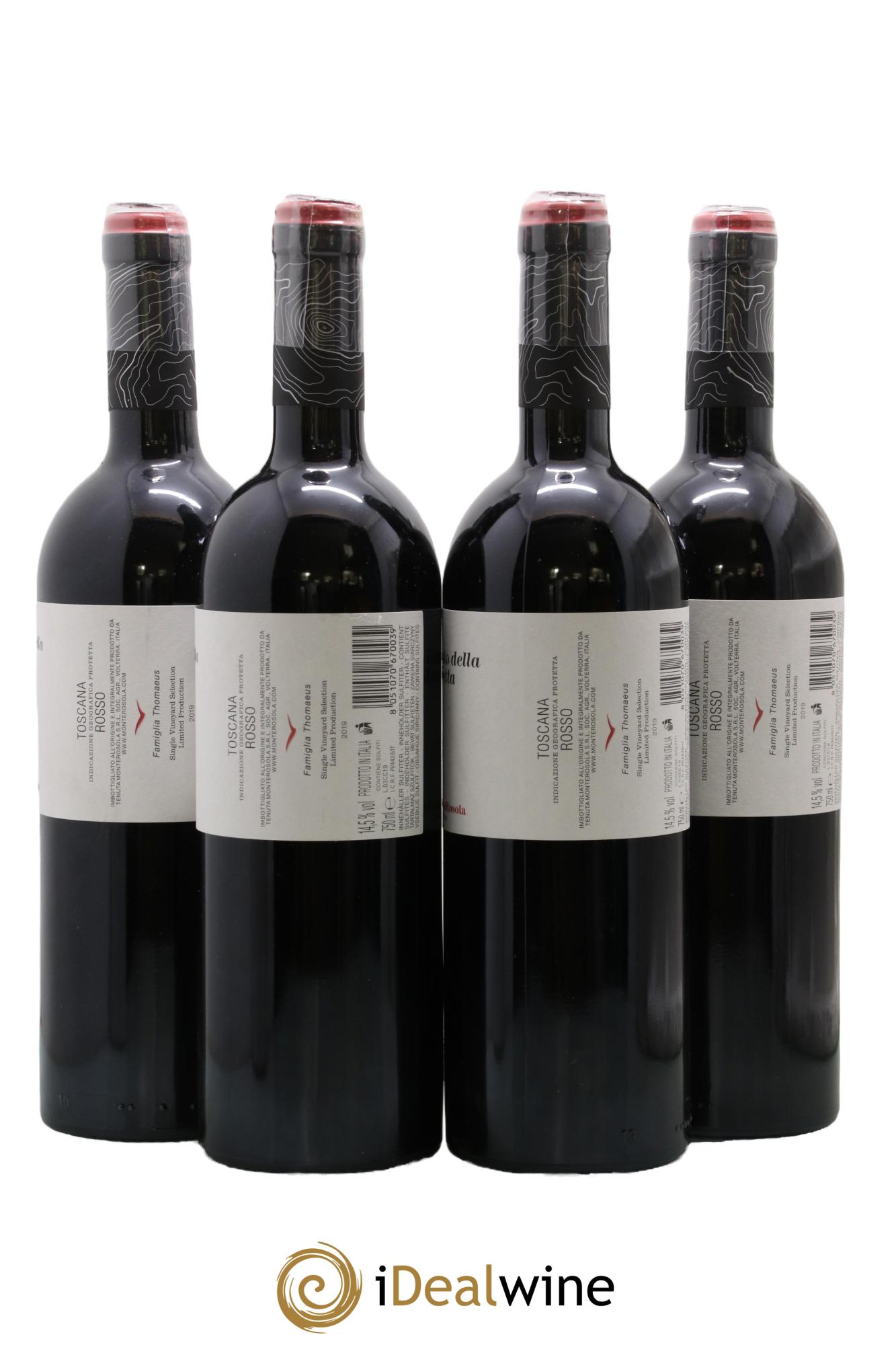 Toscana IGT Canto della Civetta MonteRosolla 2019 - Lot de 4 bouteilles - 1