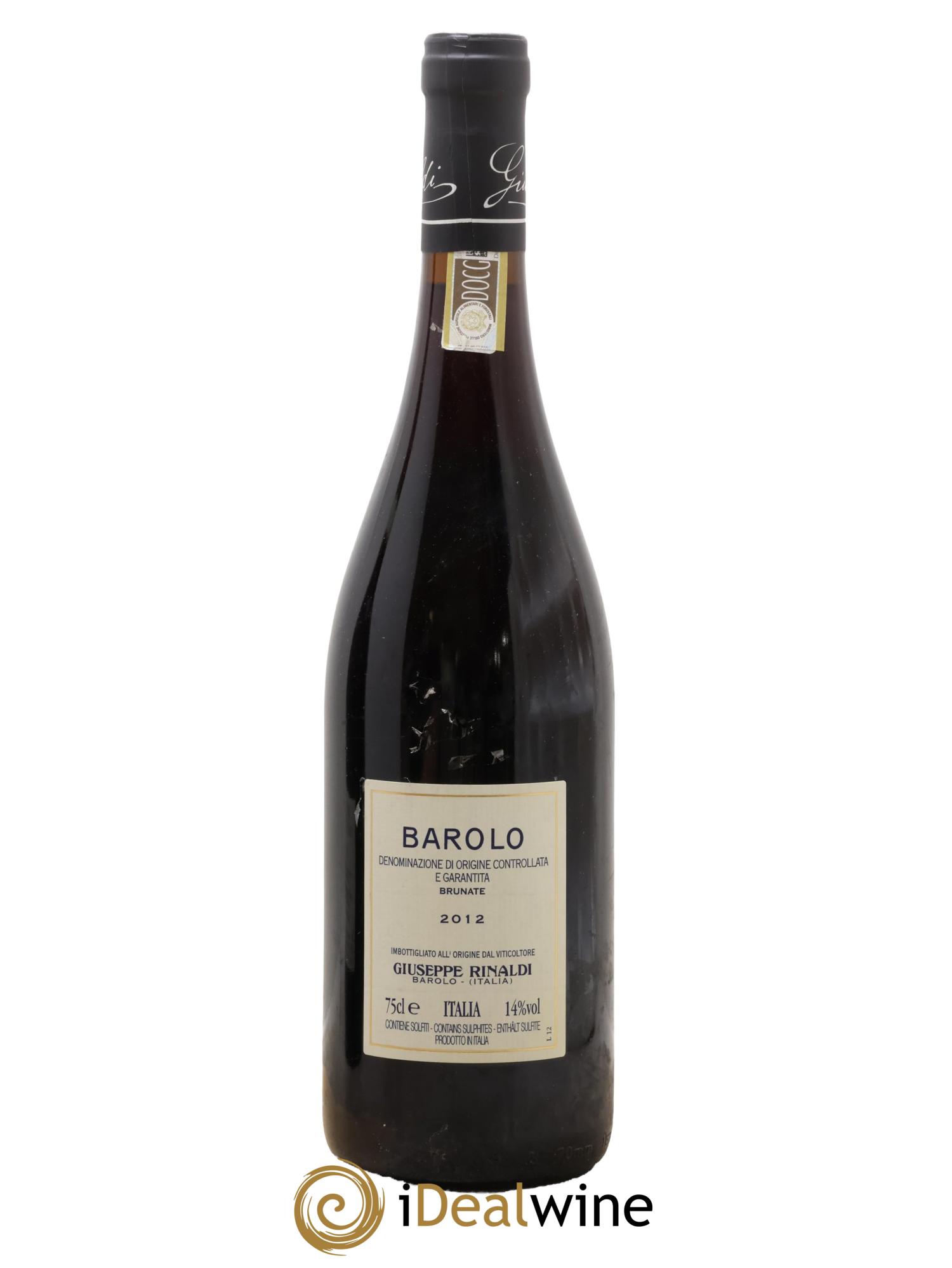 Barolo DOCG Brunate Giuseppe Rinaldi 2012 - Lot of 1 bottle - 1