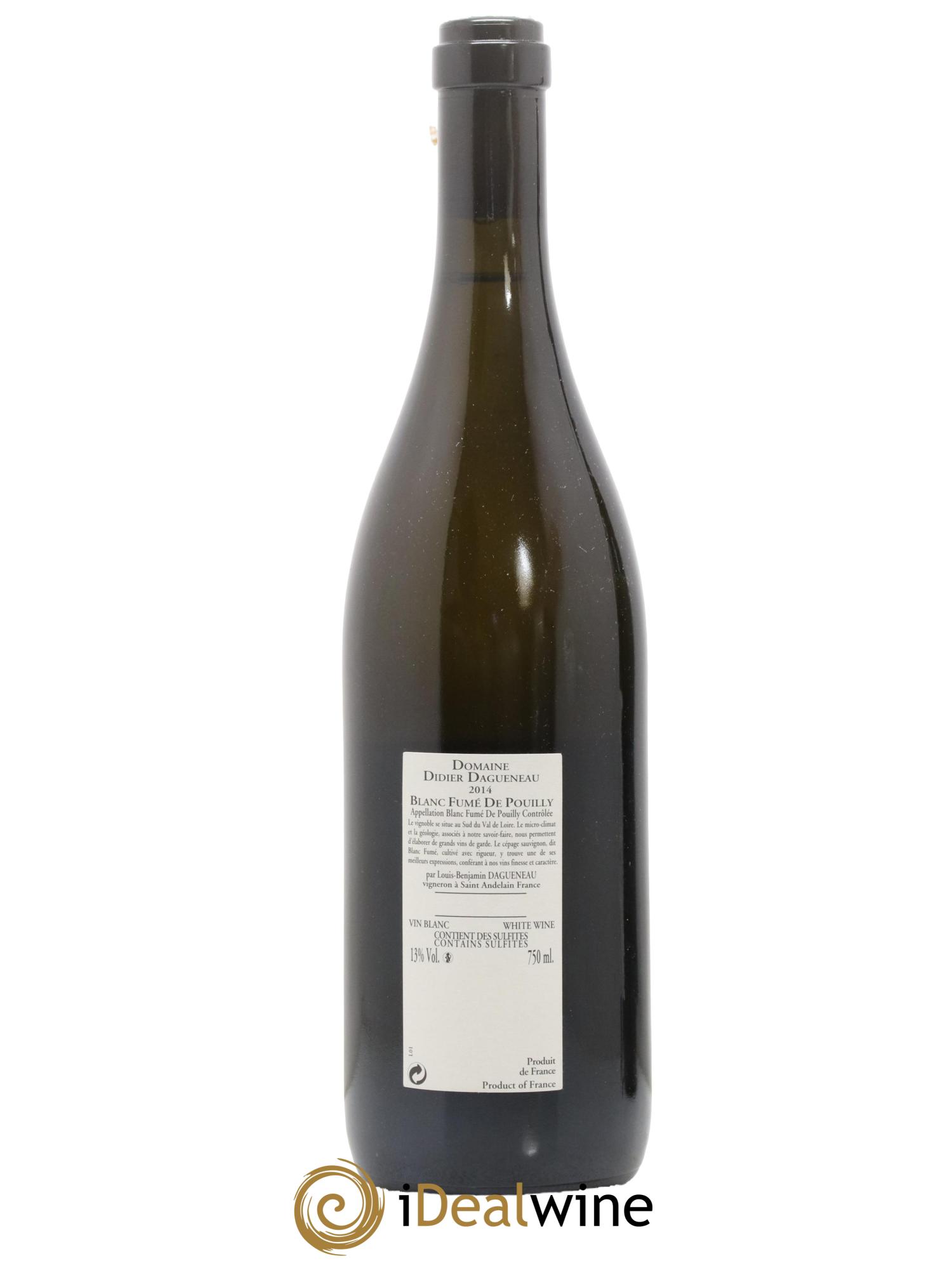 Vin de France (anciennement Pouilly-Fumé) Buisson Renard Dagueneau (Domaine Didier - Louis-Benjamin) 2014 - Lot de 1 bouteille - 1