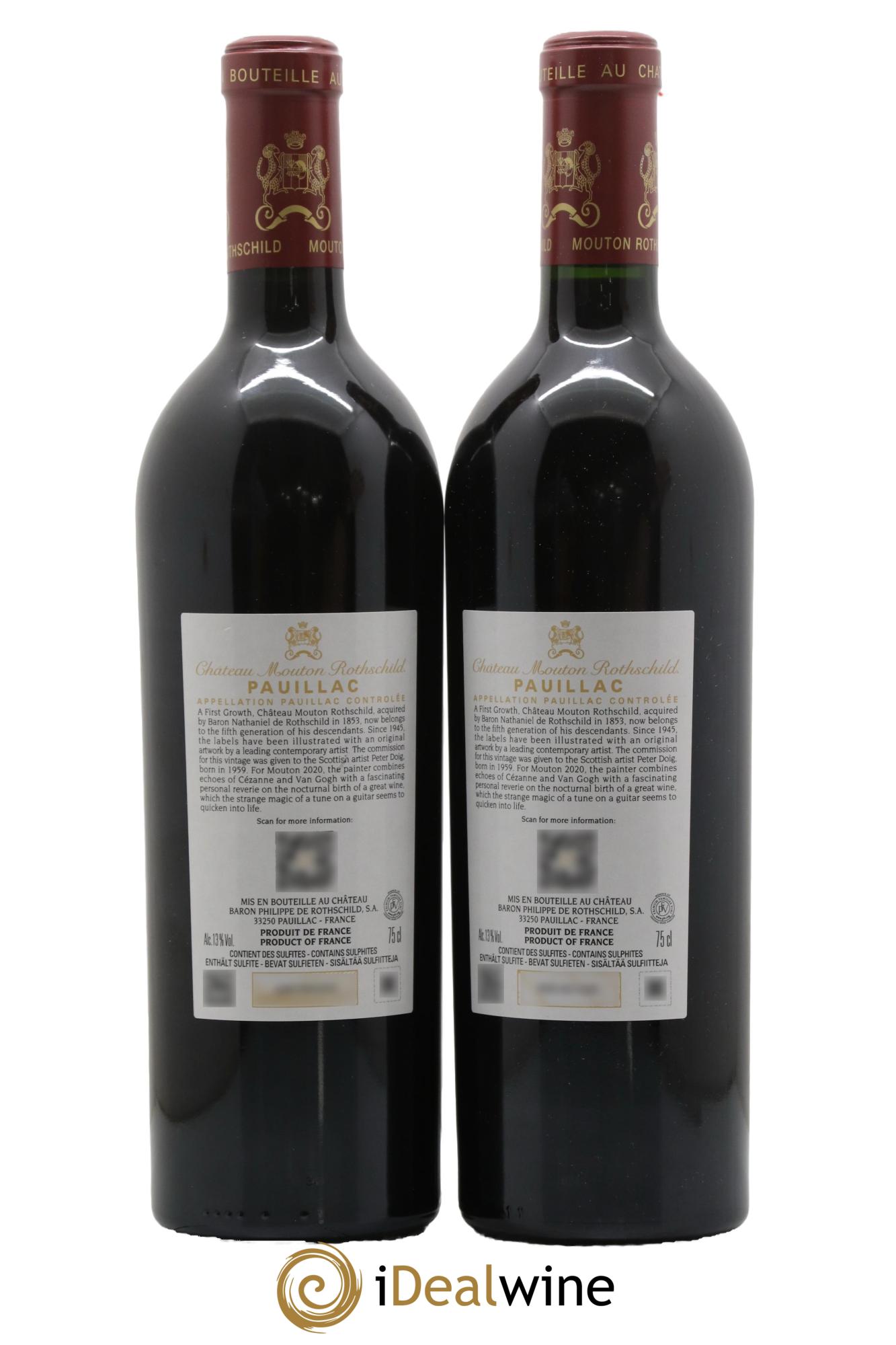 Château Mouton Rothschild 1er Grand Cru Classé 2020 - Lot de 2 bouteilles - 1