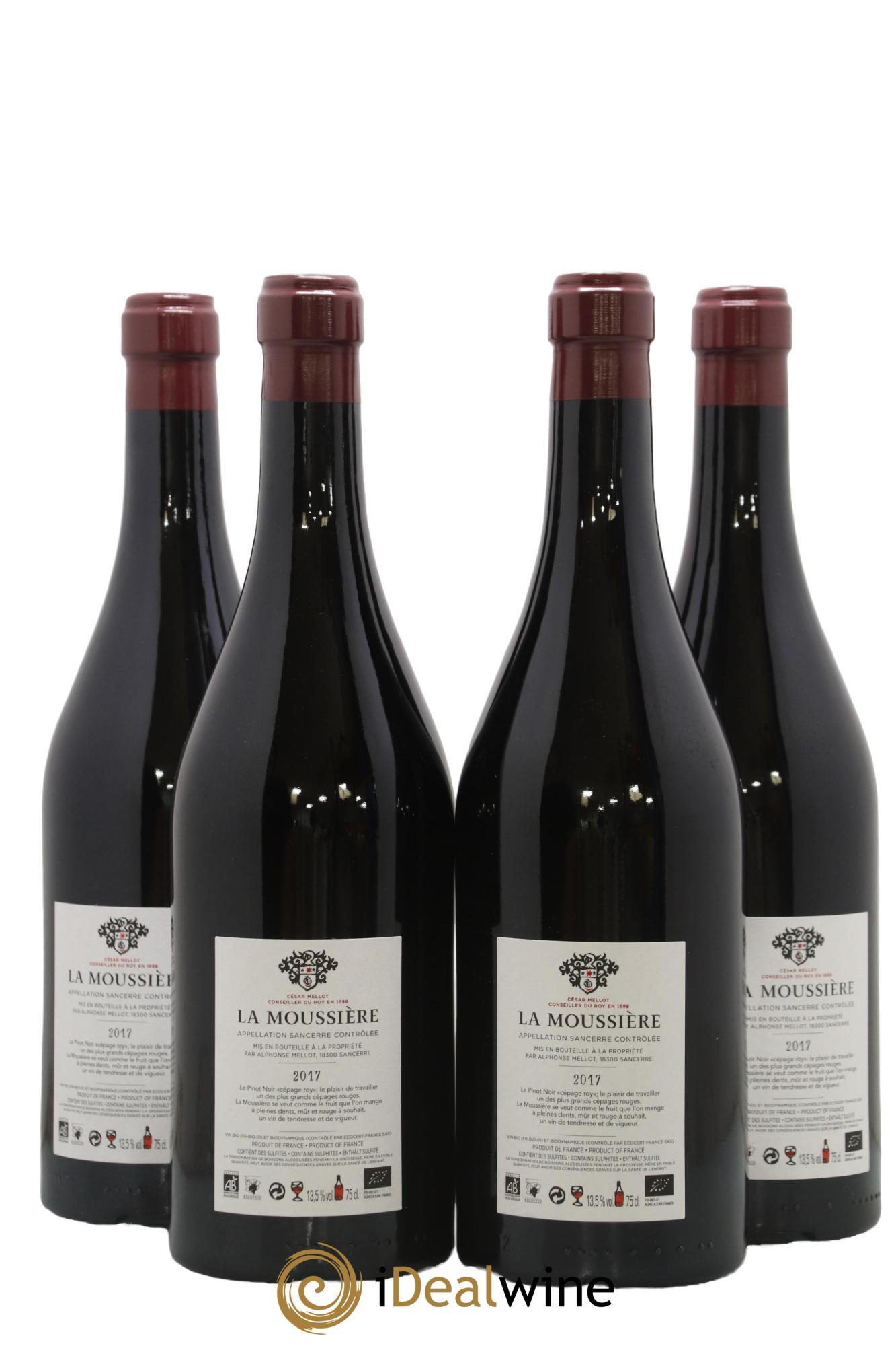 Sancerre La Moussière Alphonse Mellot 2017 - Lot of 4 bottles - 1