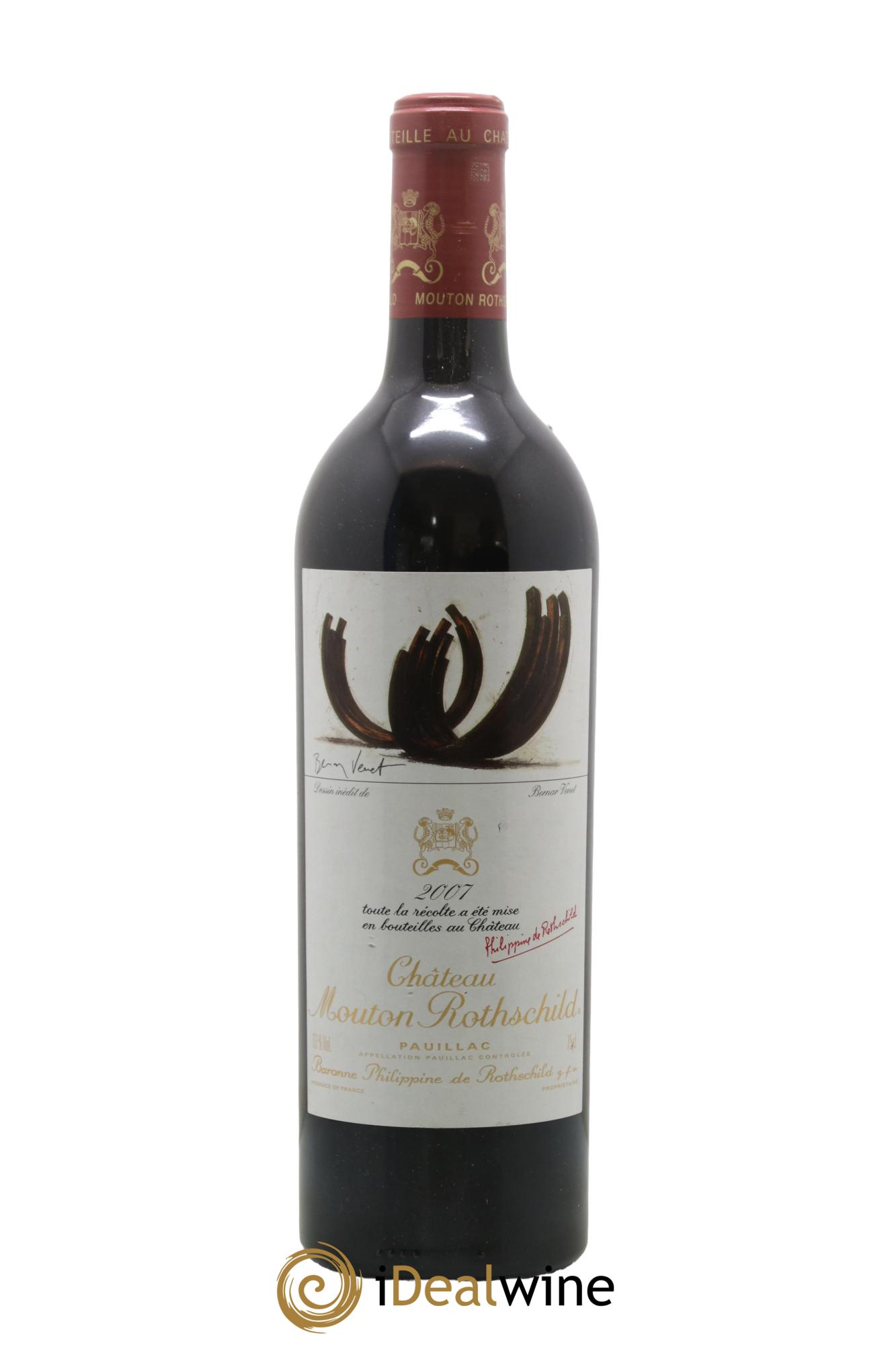 Château Mouton Rothschild 1er Grand Cru Classé 2007 - Lot de 1 bouteille - 0
