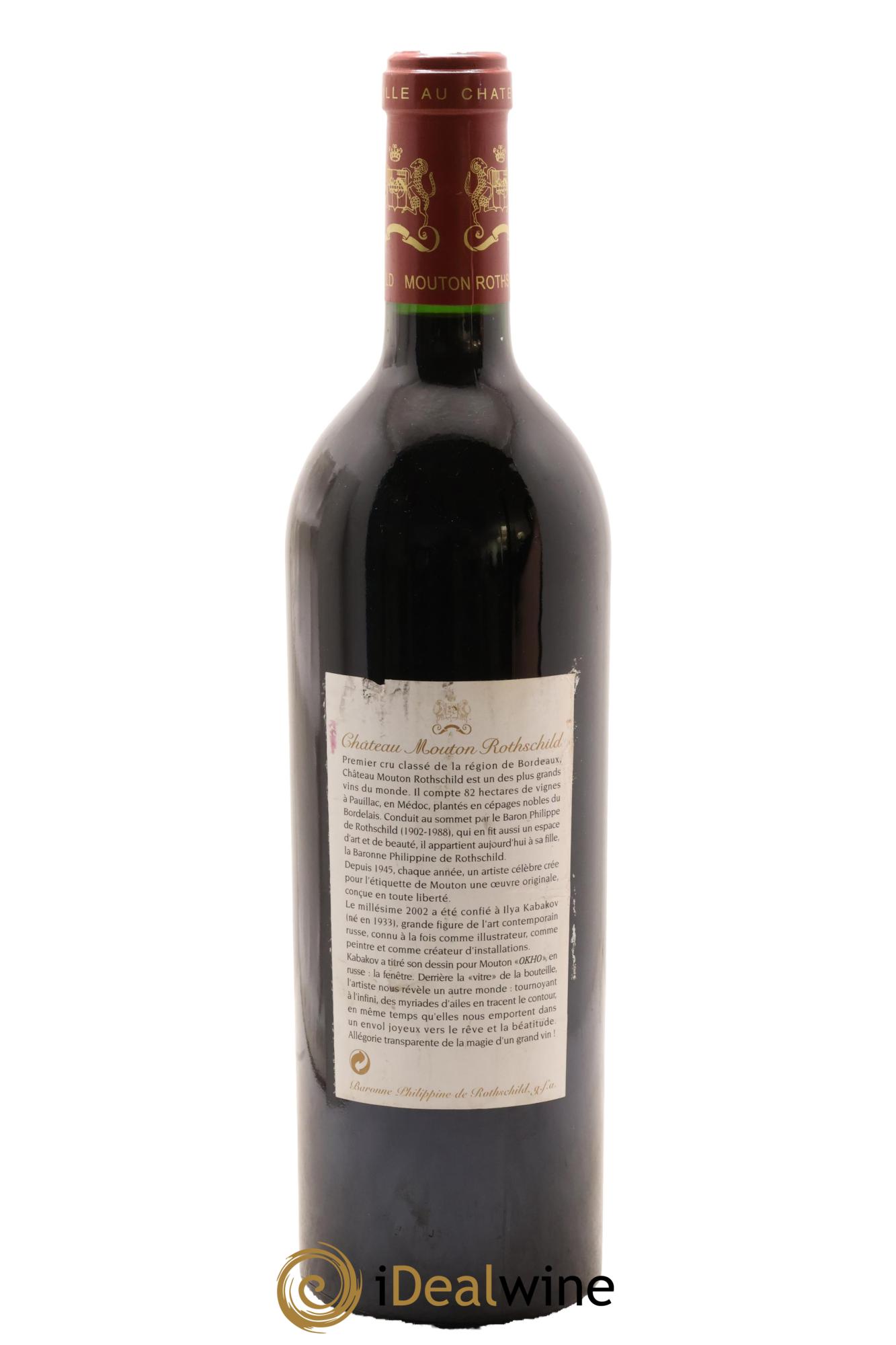 Château Mouton Rothschild 1er Grand Cru Classé 2002 - Lotto di 1 bottiglia - 1