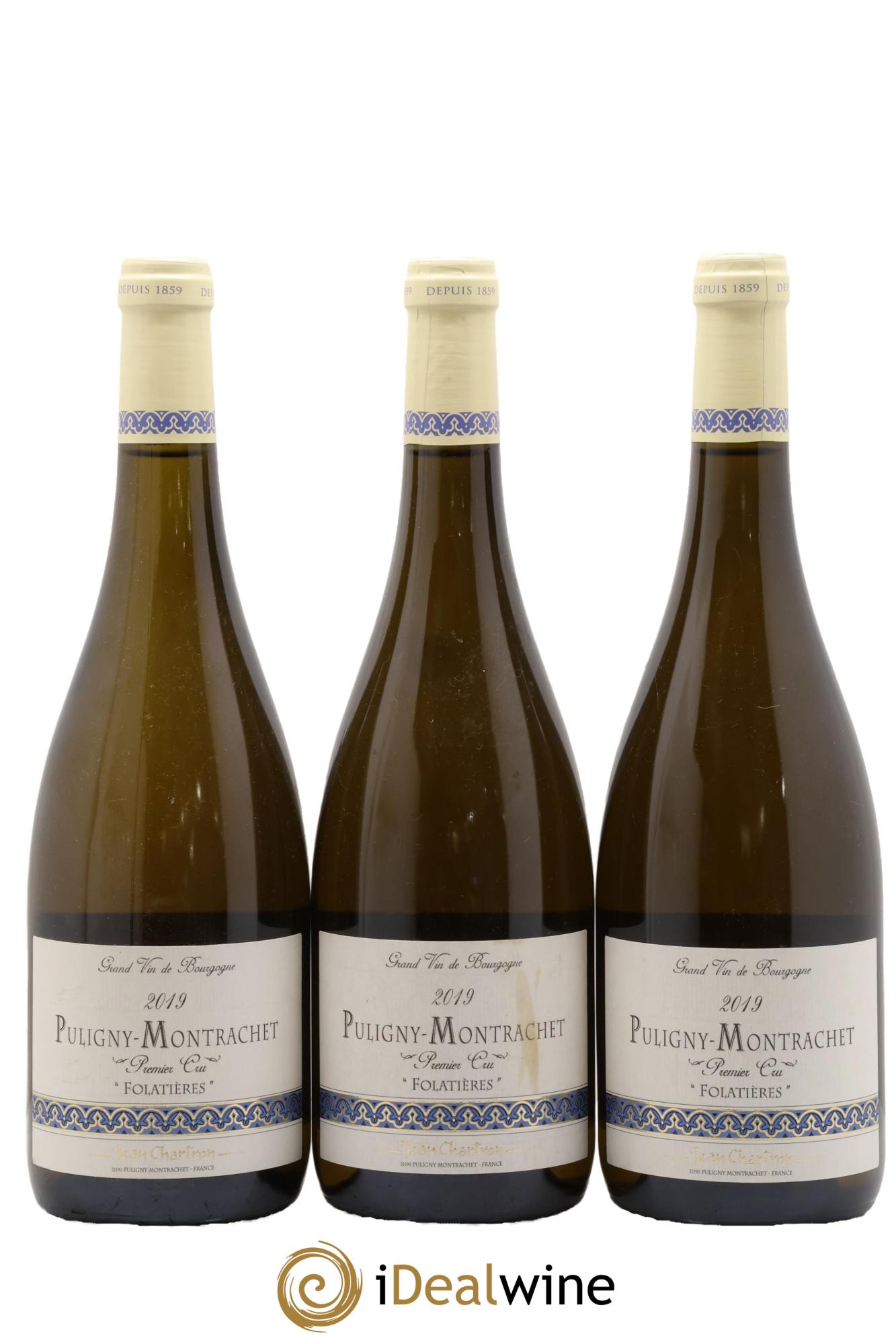 Puligny-Montrachet 1er Cru Folatières Jean Chartron (Domaine) 2019 - Lote de 3 botellas - 0