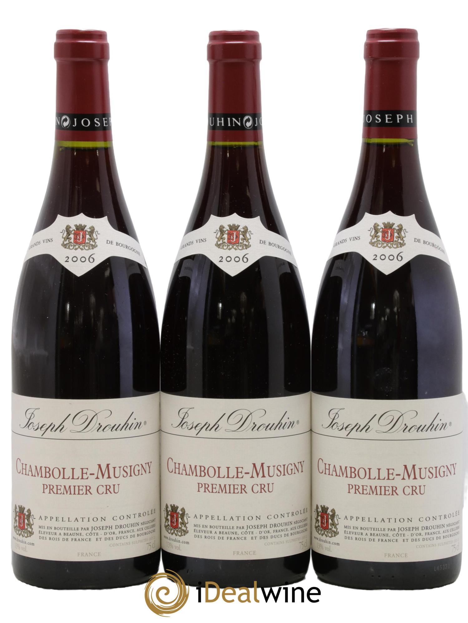 Chambolle-Musigny 1er Cru Joseph Drouhin 2006 - Lot de 3 bouteilles - 0