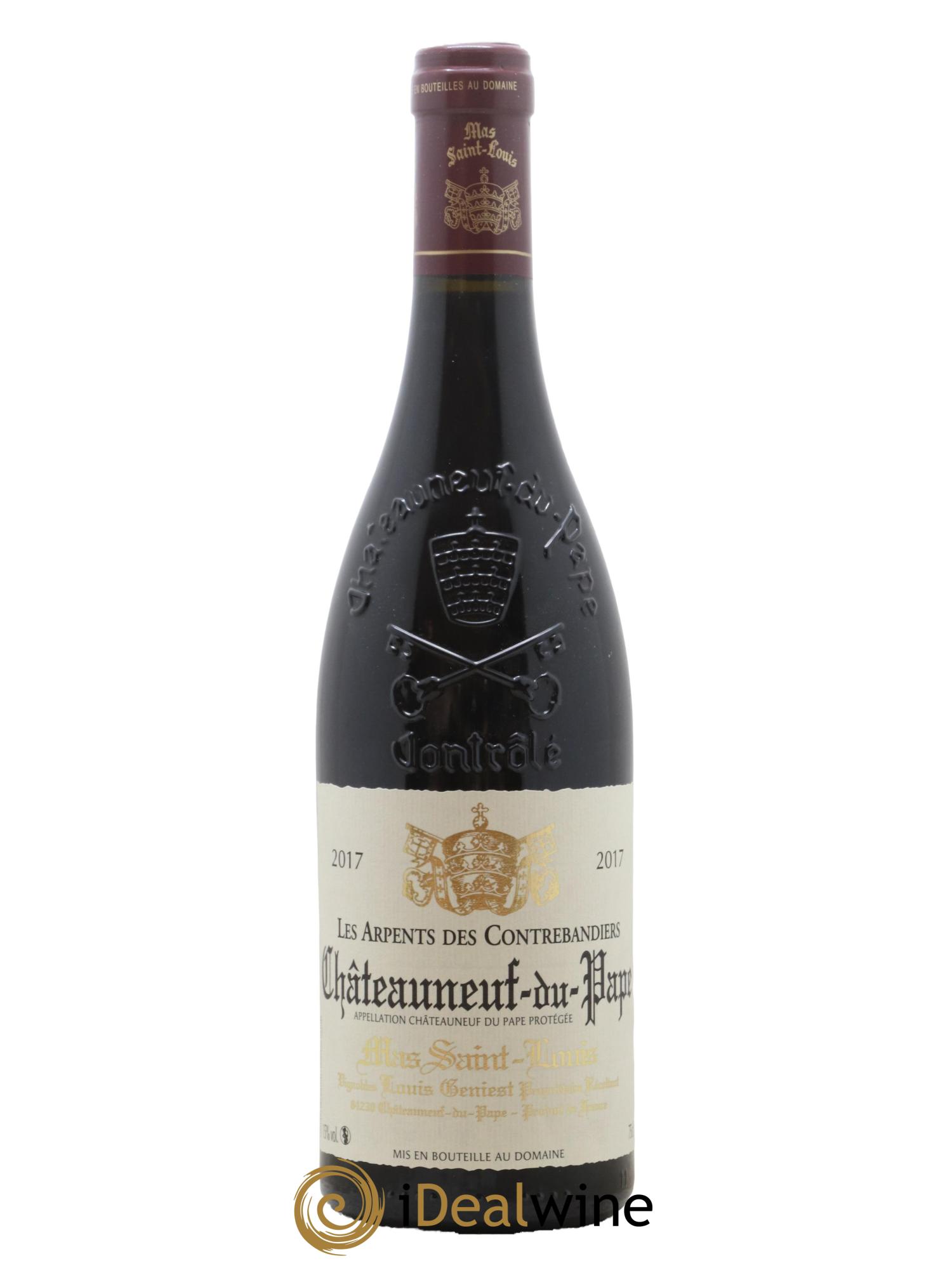 Châteauneuf-du-Pape Les Arpents des Contrebandiers Mas Saint-Louis 2017 - Lot de 1 bouteille - 0