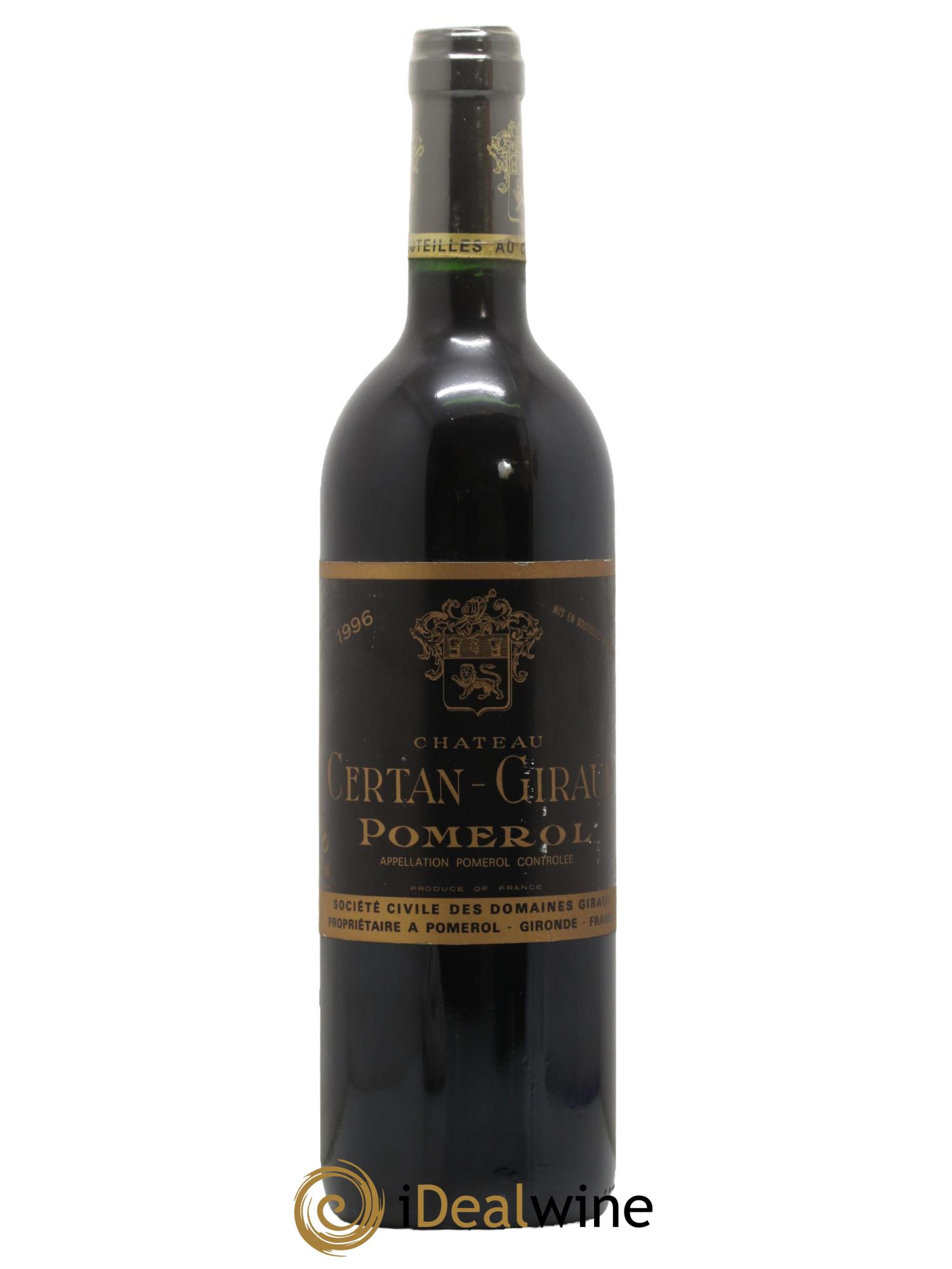 Château Certan Giraud 1996 - Lot de 1 bouteille - 0