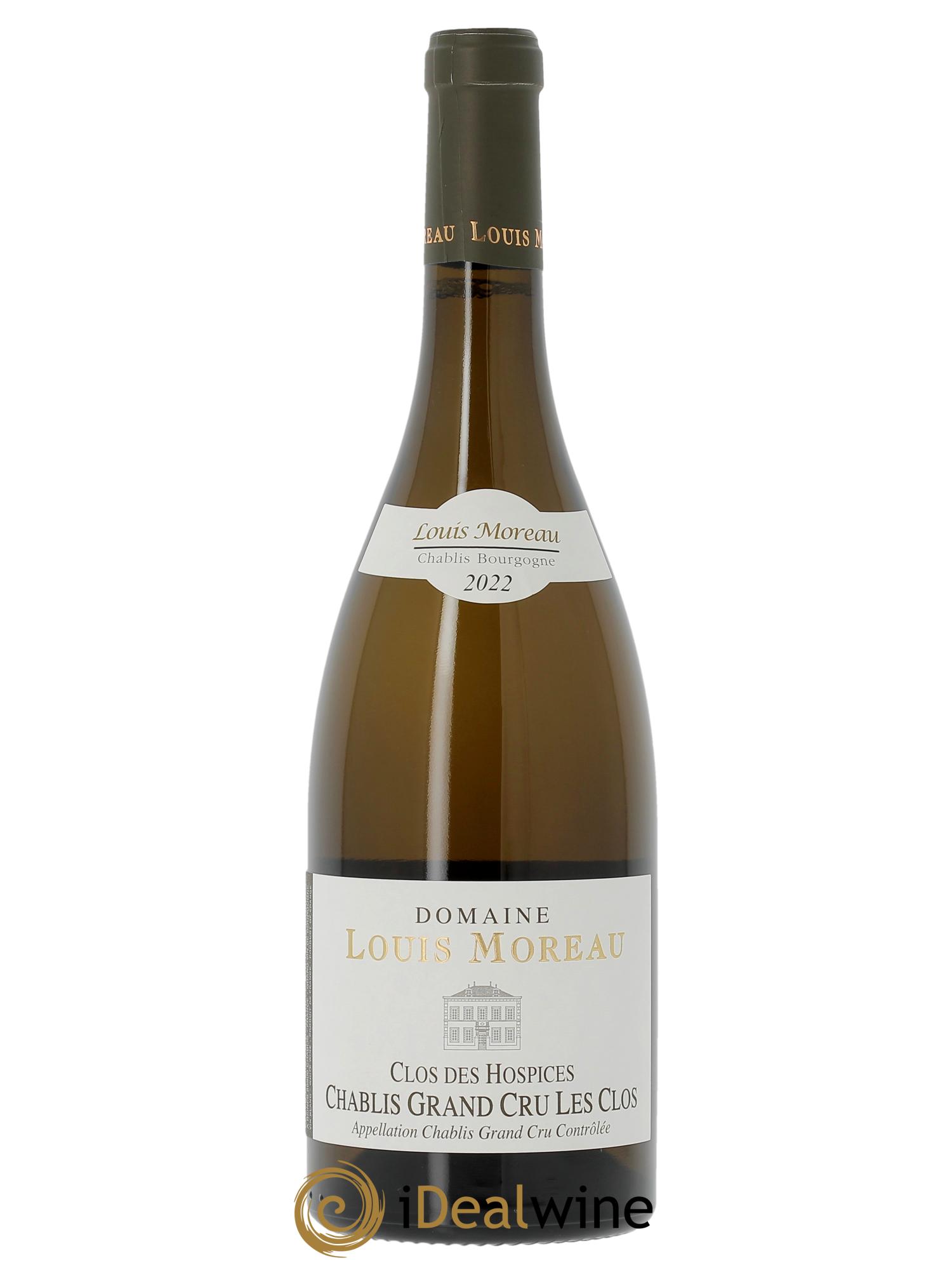 Chablis Grand Cru Les Clos Clos des Hospices Louis Moreau  2022 - Lot de 1 bouteille - 0