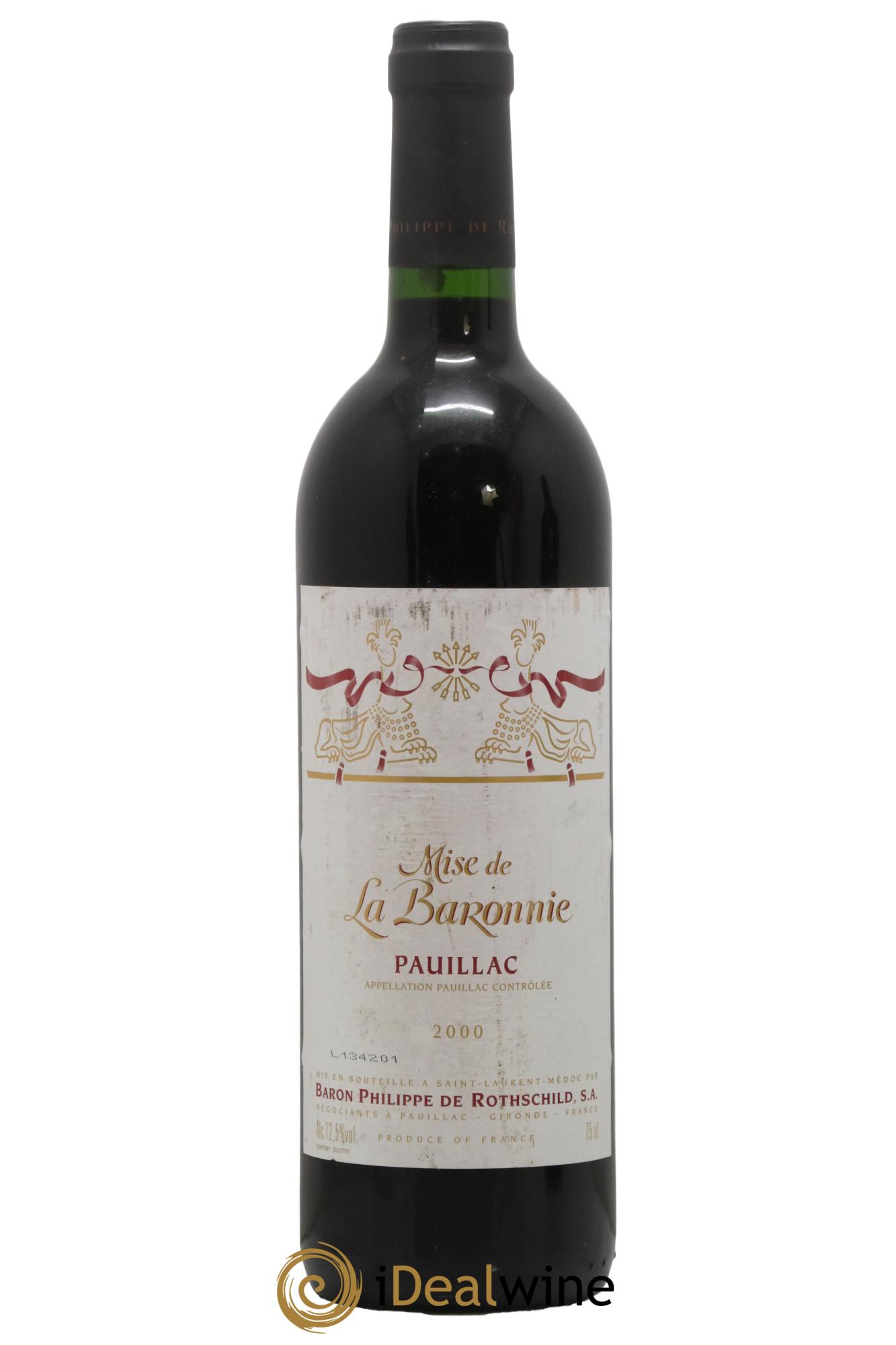 Pauillac Mise De La Baronnie Rotschild 2000 - Lot de 1 bouteille - 0