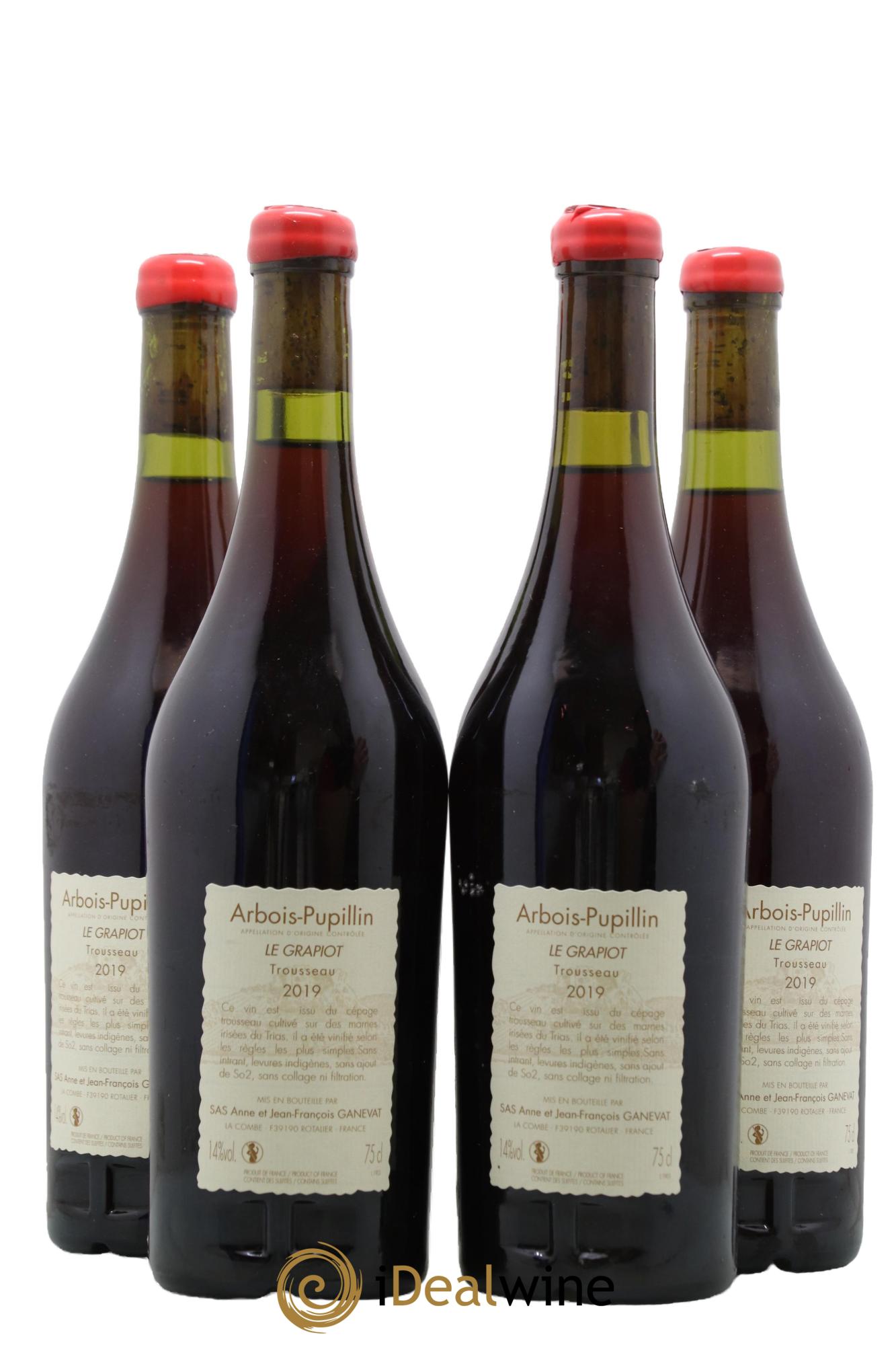 Arbois-Pupillin Le grapiot Anne et Jean François Ganevat 2019 - Lot de 4 bouteilles - 1