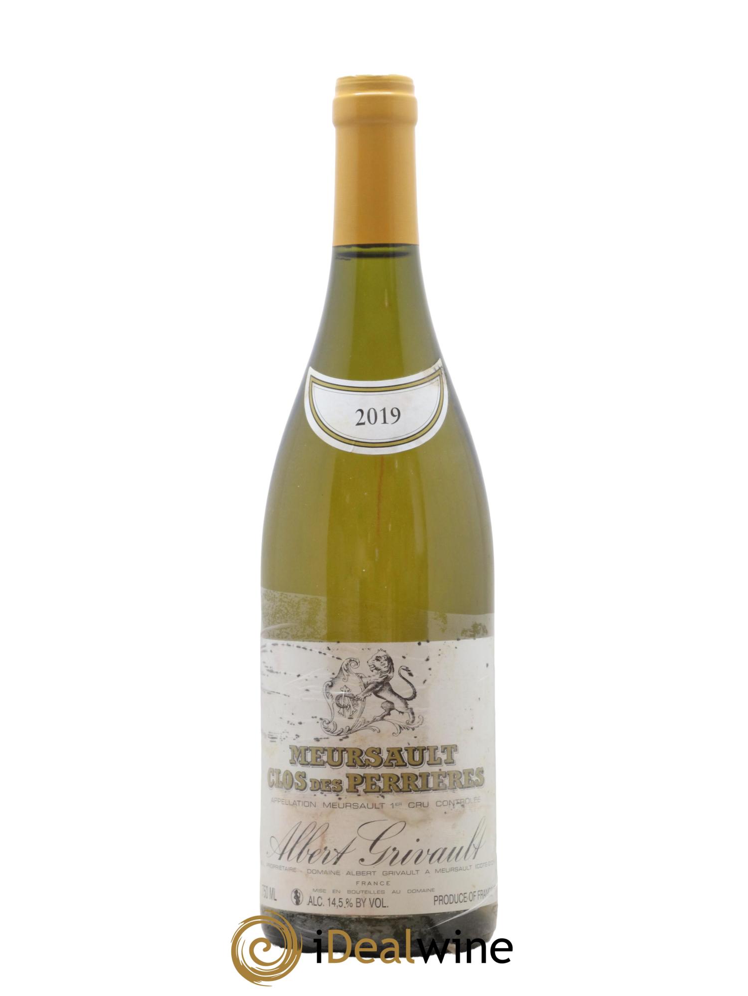 Meursault 1er Cru Clos des Perrières Monopole Albert Grivault 2019 - Lot de 1 bouteille - 0