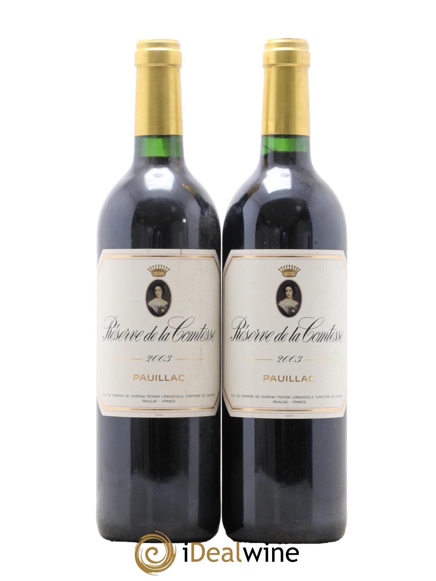 Réserve de la Comtesse Second Vin 2003 - Lotto di 2 bottiglie - 0
