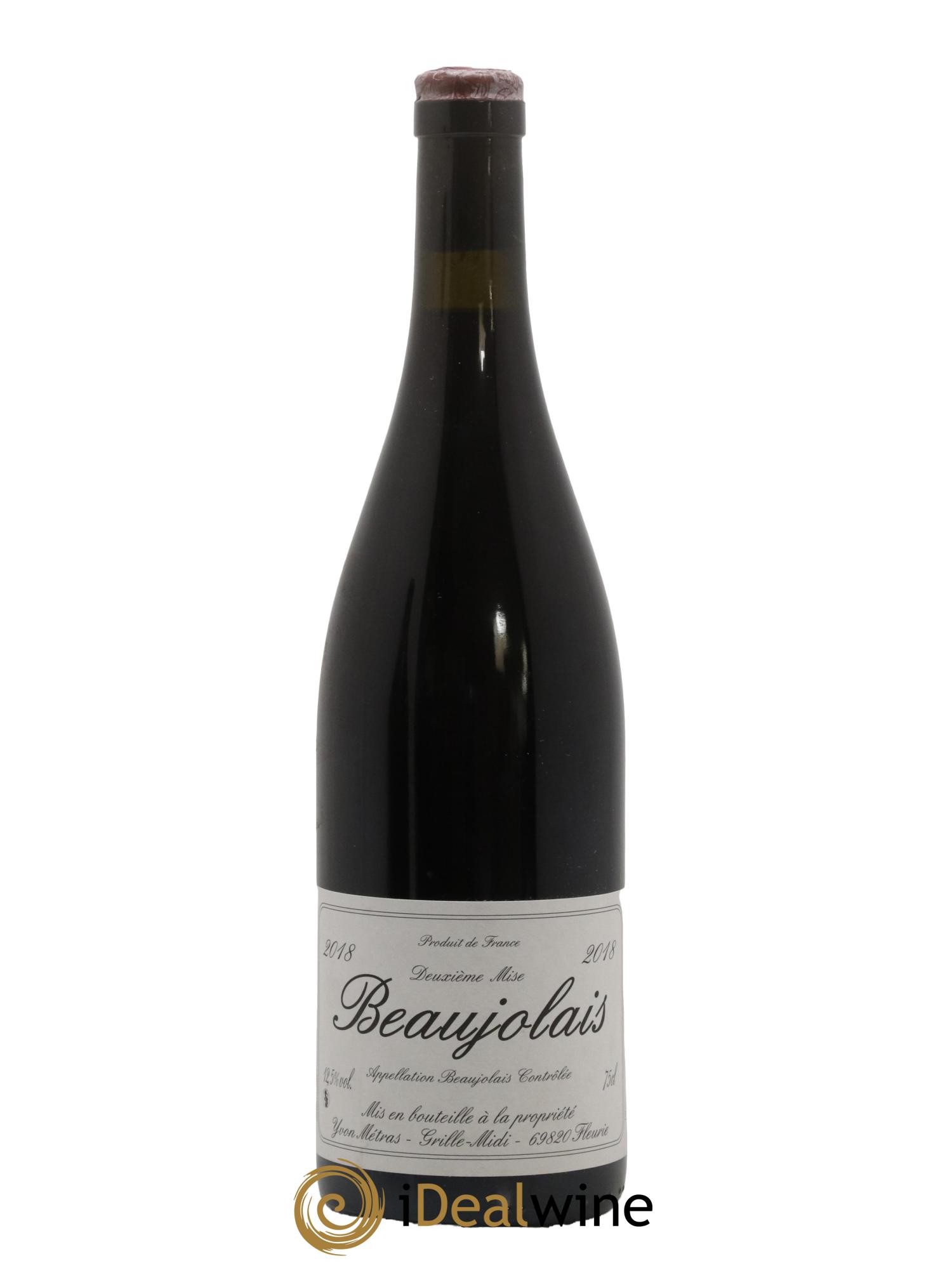 Beaujolais 2nde Mise Yvon Métras 2018 - Lot de 1 bouteille - 0