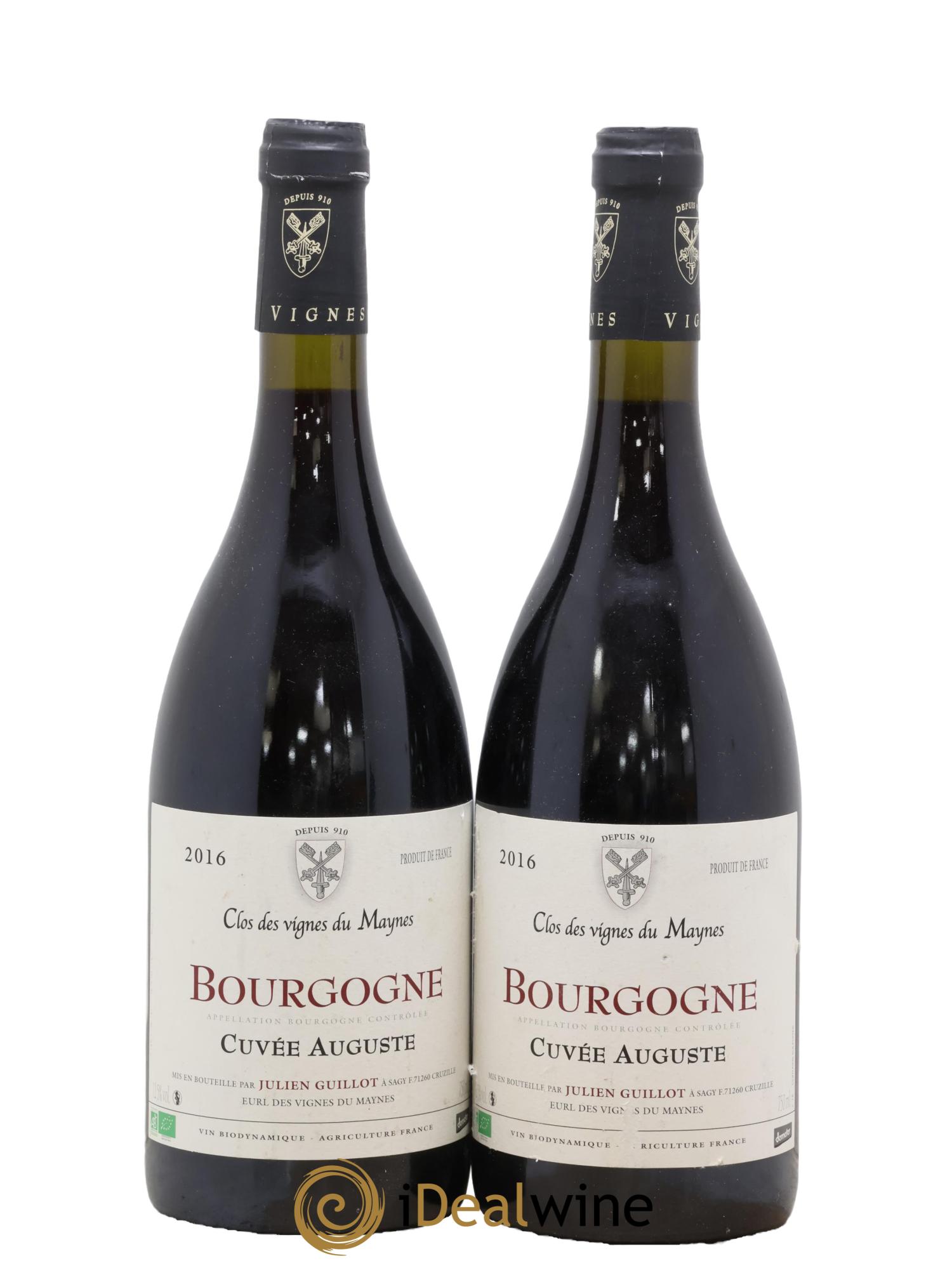 Bourgogne Cuvée Auguste Les Vignes du Maynes 2016 - Lot de 2 bouteilles - 0