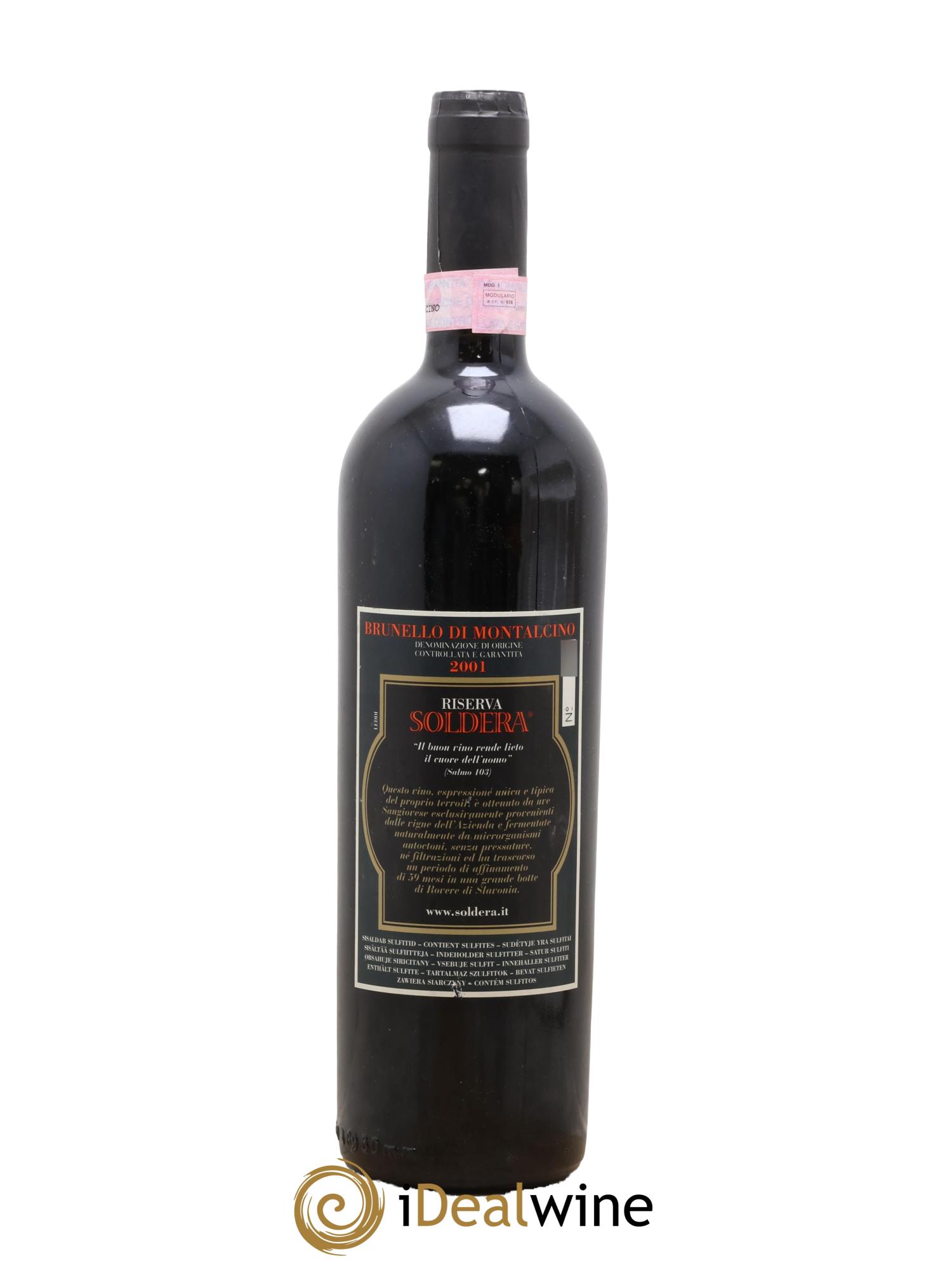 Brunello di Montalcino DOCG Riserva Soldera Case Basse - Gianfranco Soldera 2001 - Lot de 1 bouteille - 1