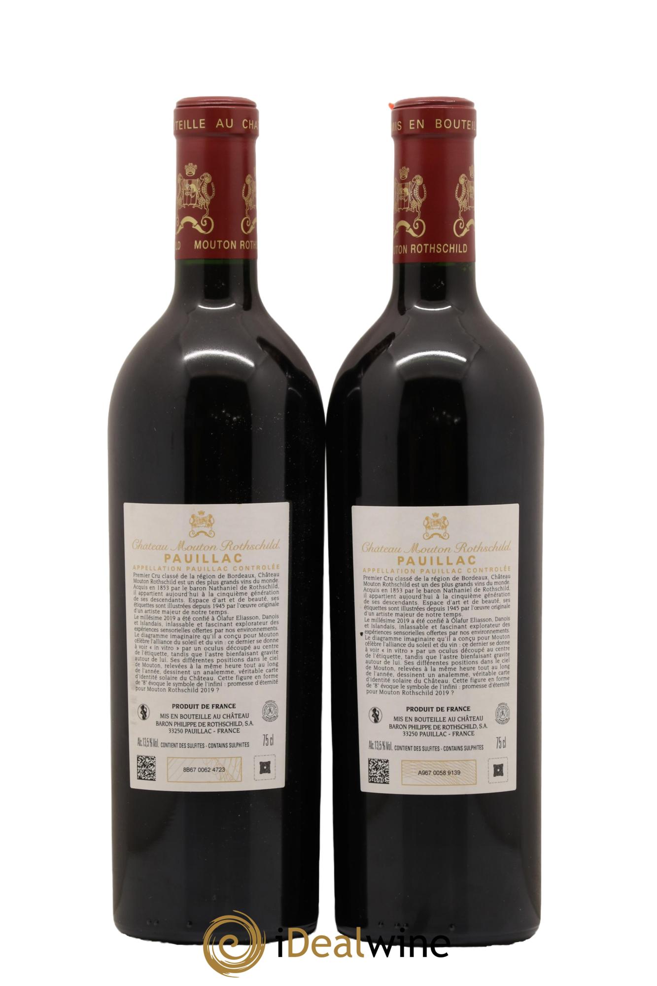 Château Mouton Rothschild 1er Grand Cru Classé 2019 - Lotto di 2 bottiglie - 1