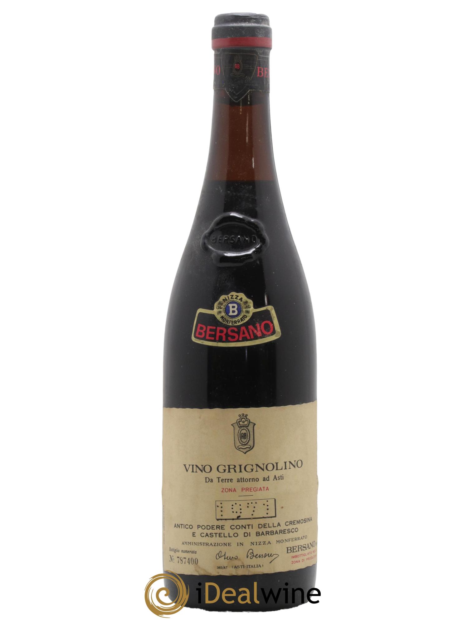 Italie Piemonte Grignolino Bersano 1971 - Lot of 1 bottle - 0