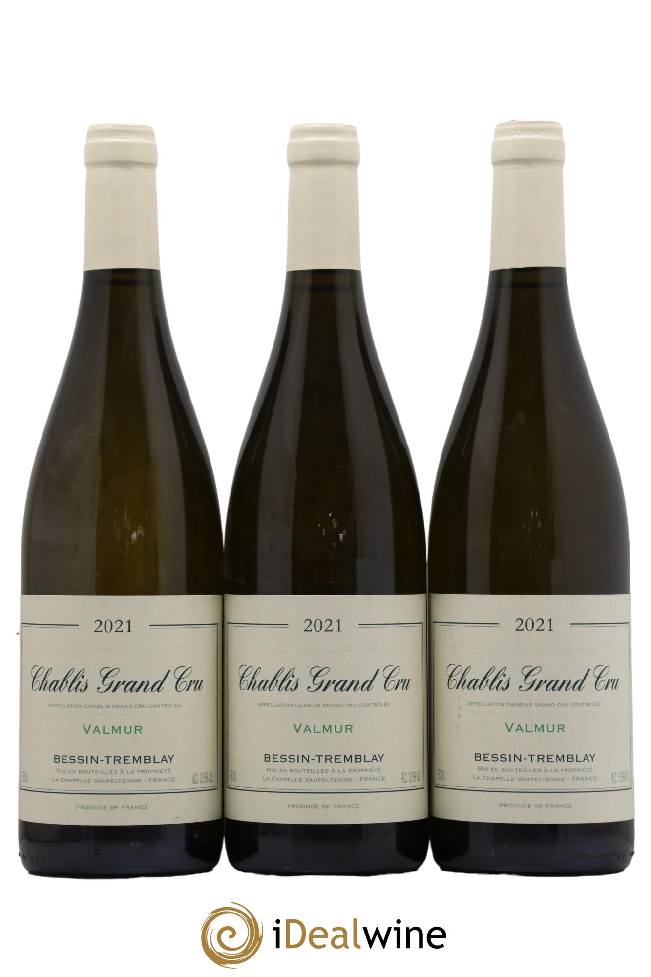 Chablis Grand Cru Valmur Bessin-Tremblay 2021 - Lot de 3 bouteilles - 0