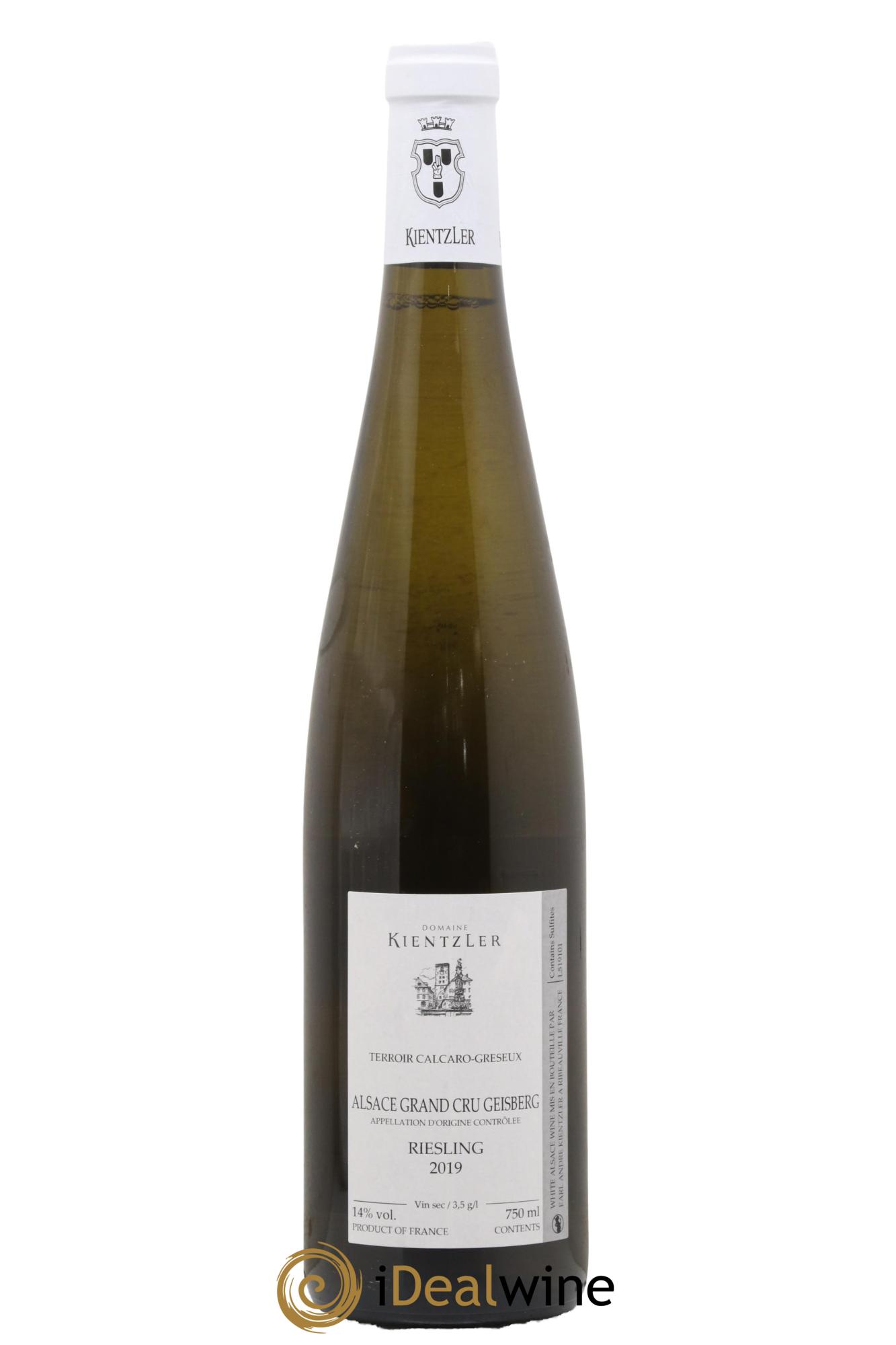 Alsace Riesling Grand Cru Geisberg Kientzler 2019 - Lot de 1 bouteille - 1