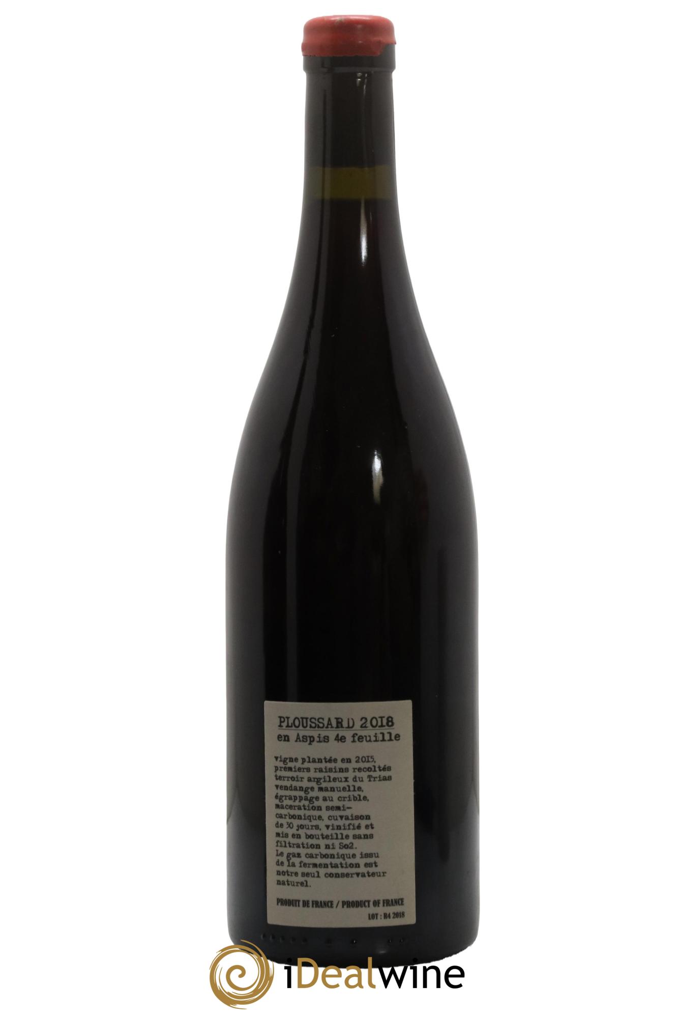 Arbois Ploussard en Aspis 4eme Feuille Adeline Houillon & Renaud Bruyère 2018 - Lot de 1 bouteille - 1