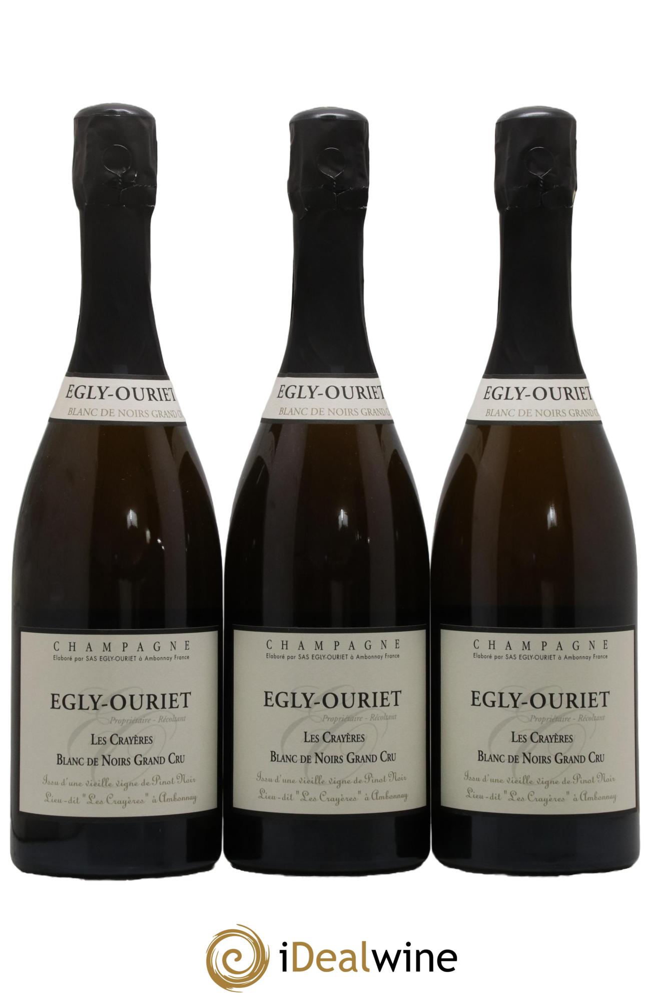 Blanc de Noirs Les Crayères Vieilles vignes Egly-Ouriet - Lot of 3 bottles - 0