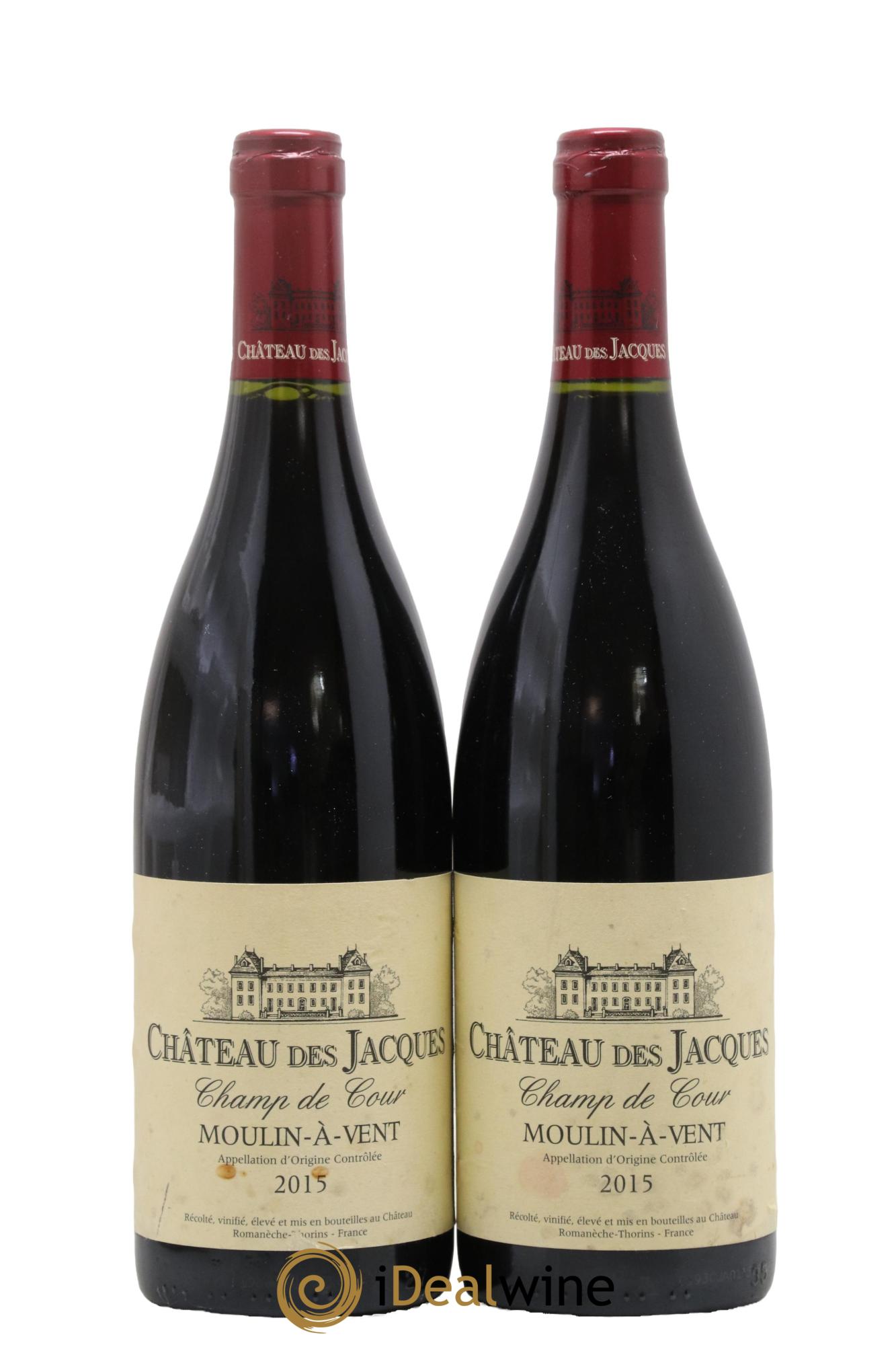 Moulin à Vent Champ de Cour Château des Jacques 2015 - Lot of 2 bottles - 0
