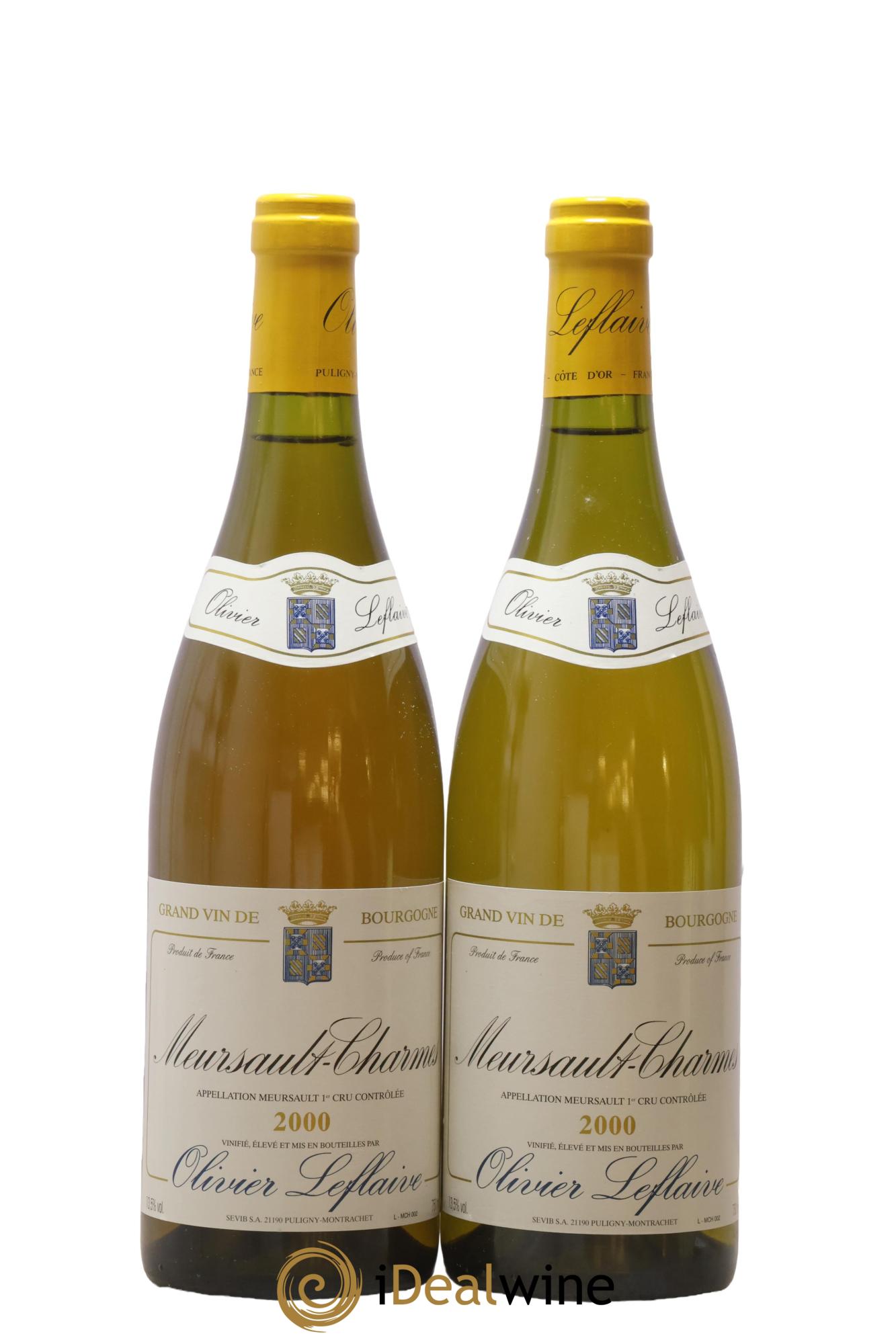 Meursault 1er Cru Charmes Olivier Leflaive 2000 - Lotto di 2 bottiglie - 0
