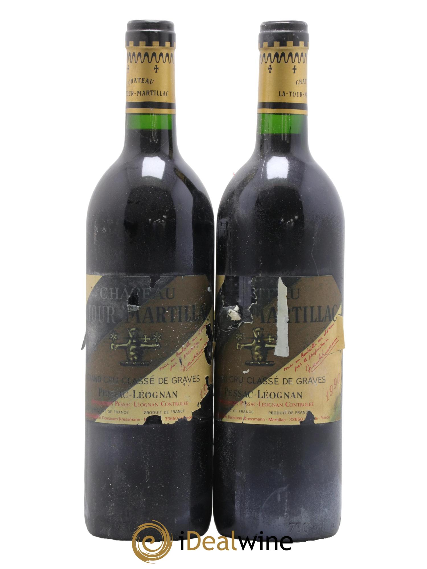 Château Latour-Martillac Cru Classé de Graves 1990 - Lot de 2 bouteilles - 0