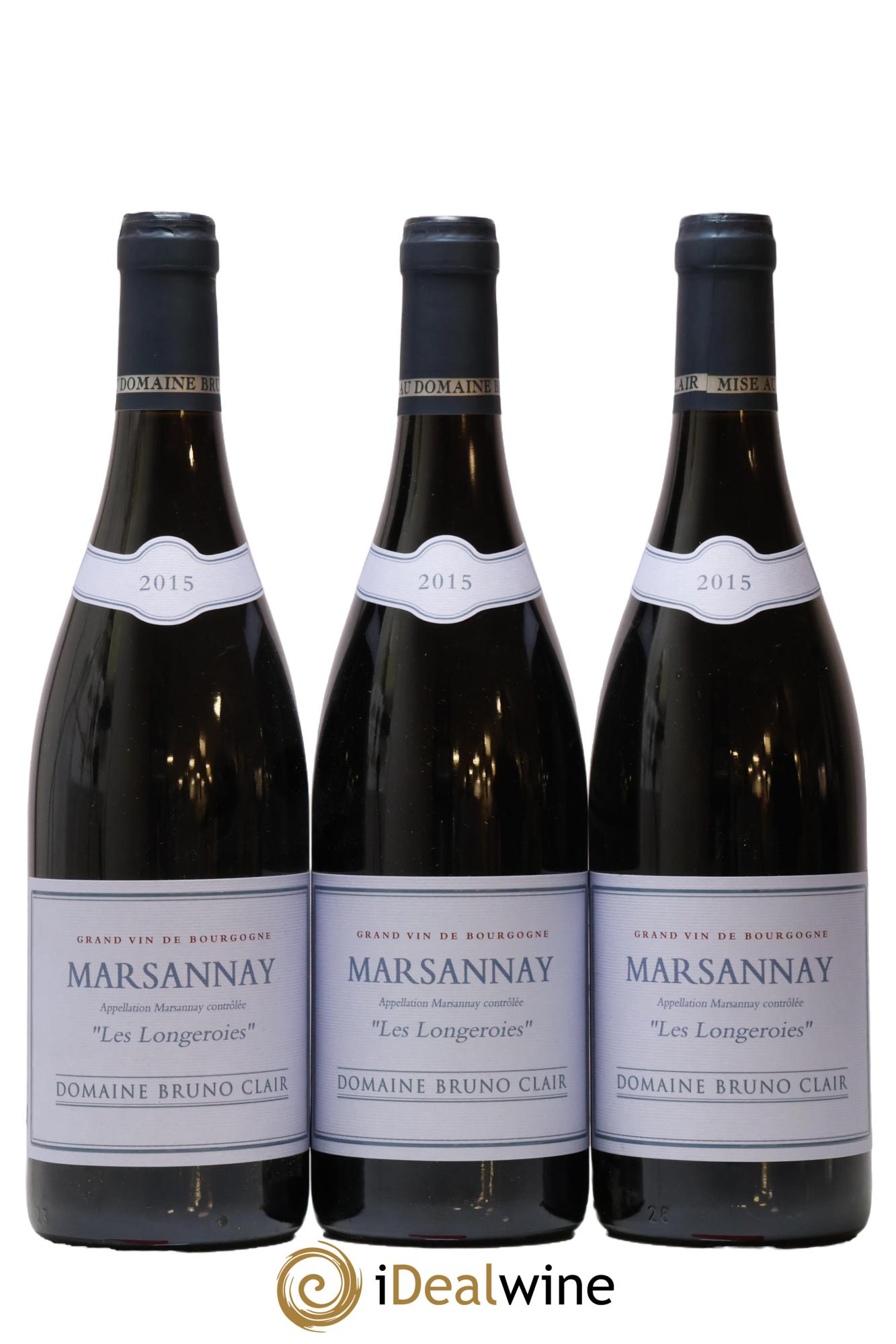 Marsannay Les Longeroies Bruno Clair (Domaine) 2015 - Lot de 3 bouteilles - 0